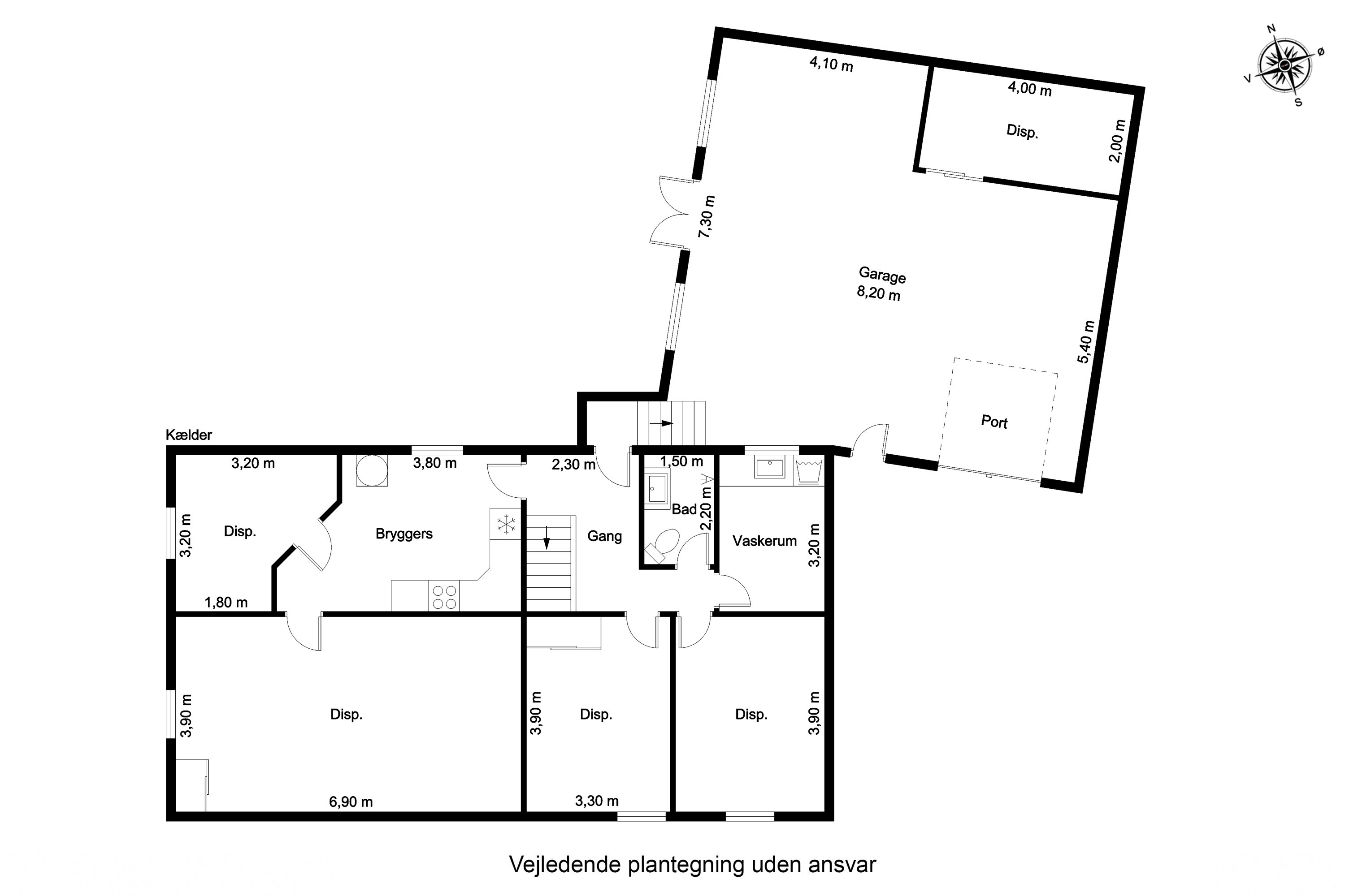 Plantegninger billede af Kirkegade 5E, Bramming, 6740 Bramming