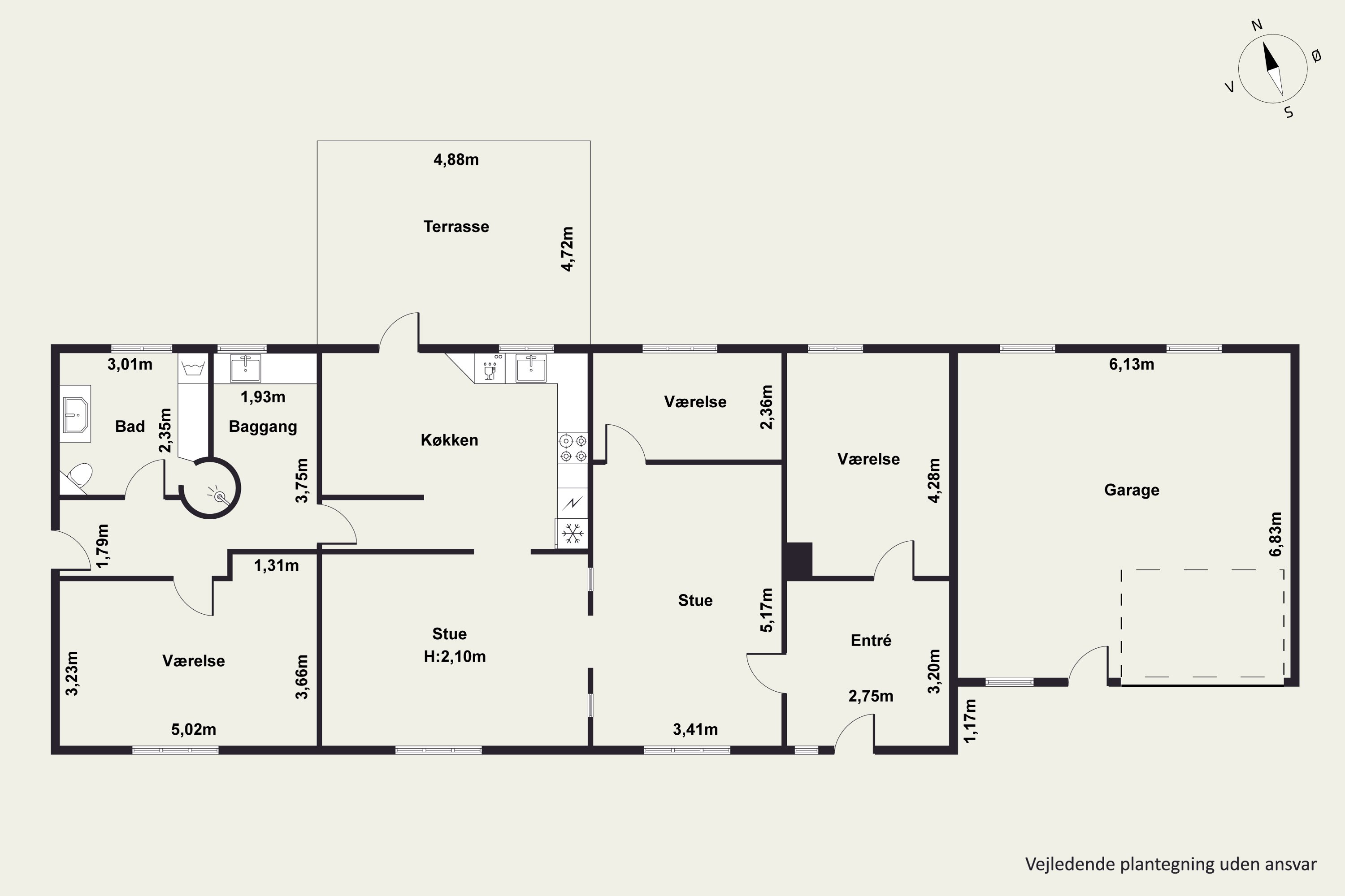 Plantegninger billede af Søndervænget 29, Jebjerg, 7870 Roslev