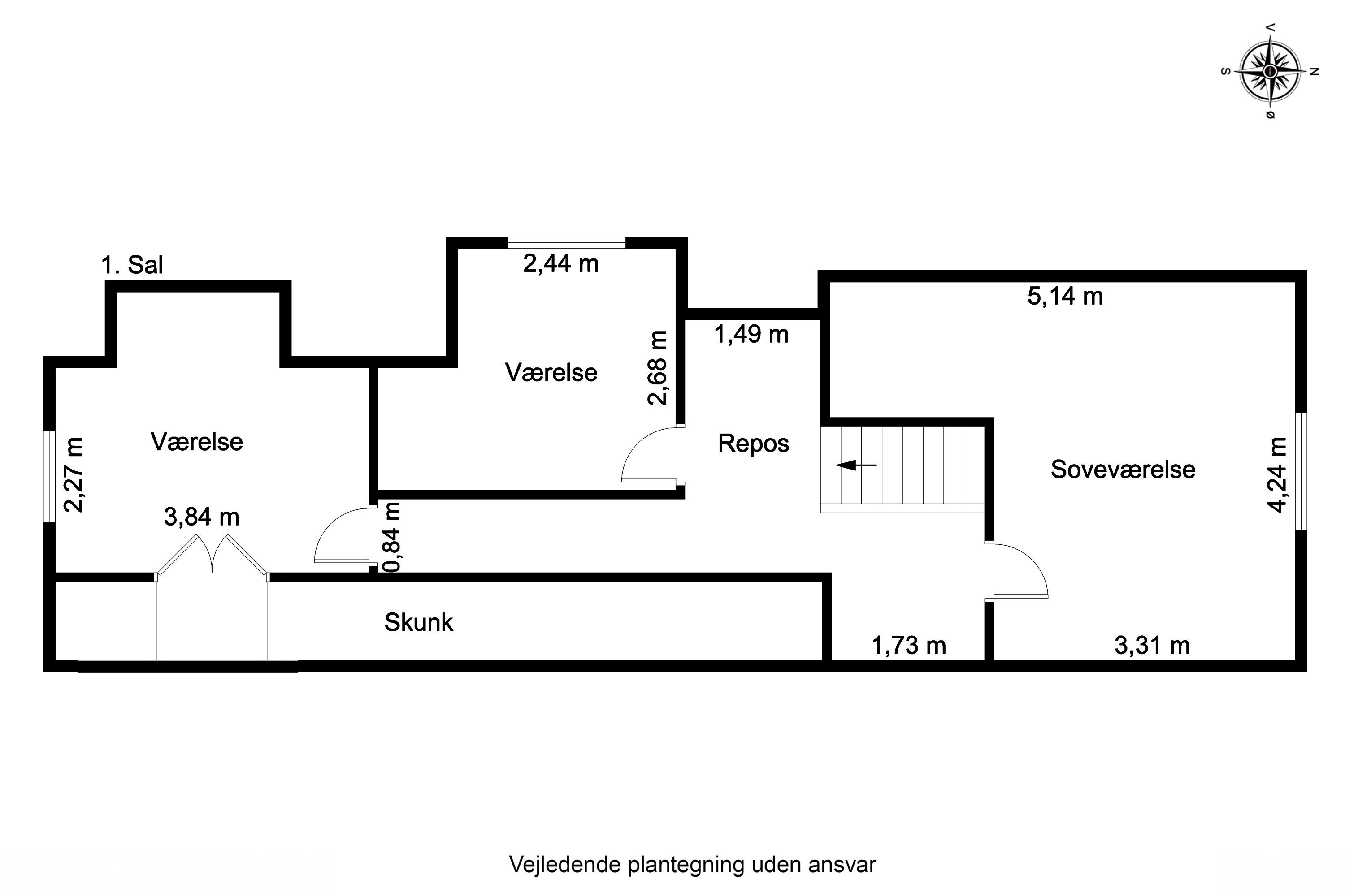 Plantegninger billede af Saksmosevej 13, 7300 Jelling