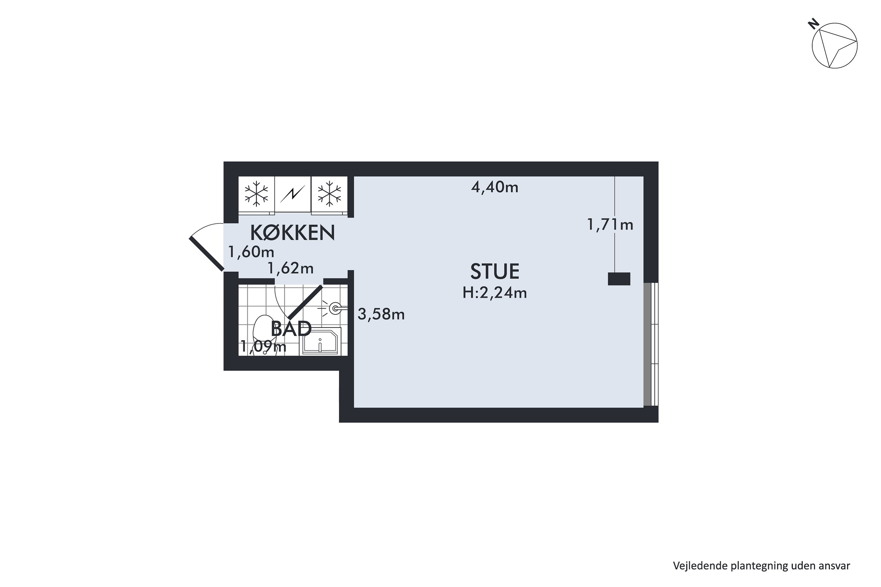 Plantegninger billede af Julius Bloms Gade 9, 5. 4., 2200 København N
