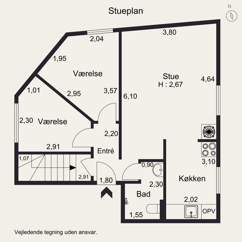 Plantegninger billede af Broholms Alle 40, st.. tv., 2920 Charlottenlund