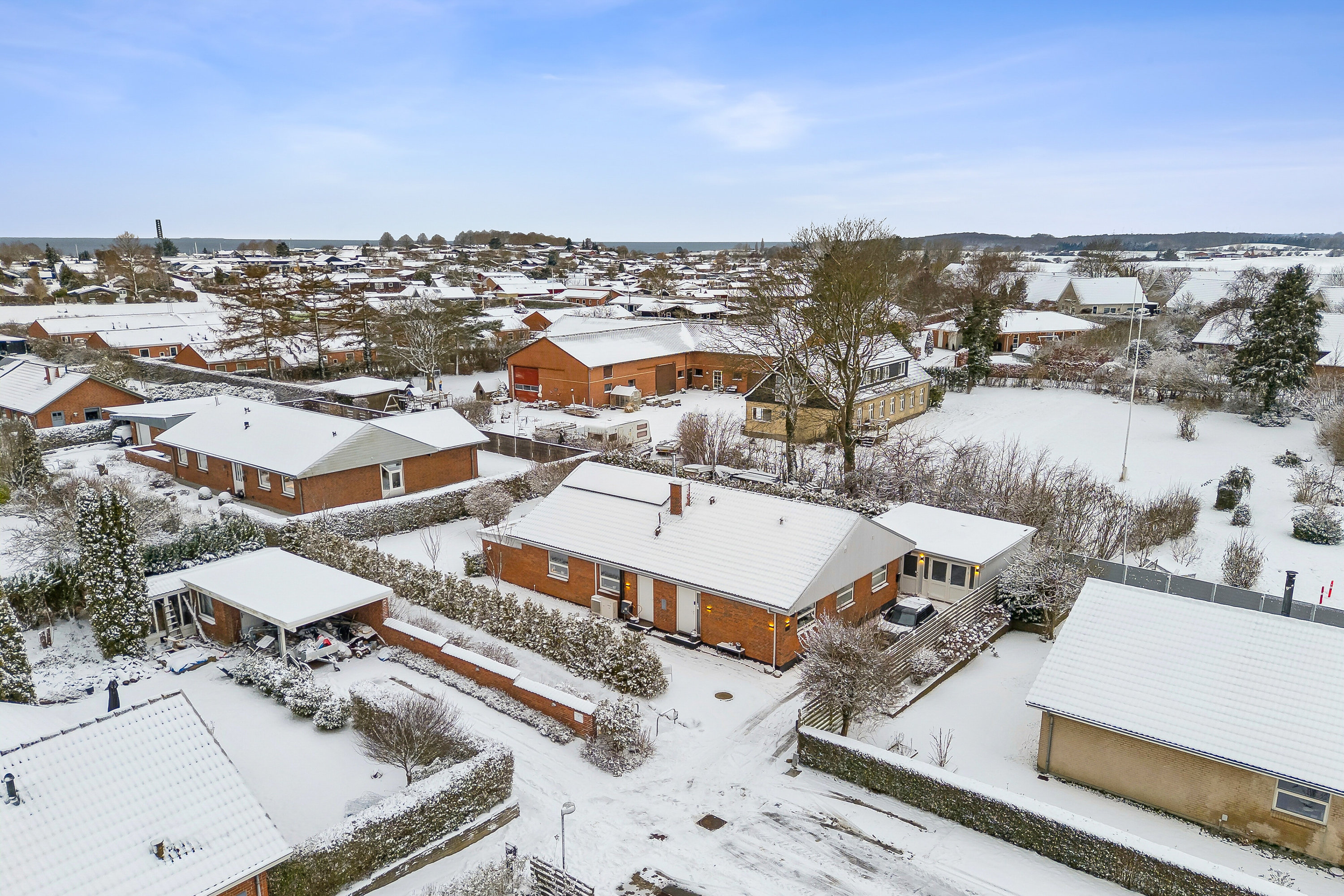 Fremhævet luftfoto billede i fuldskærmstilstand. Billede af Mikkelhøj 91, Karrebæk, 4736 Karrebæksminde