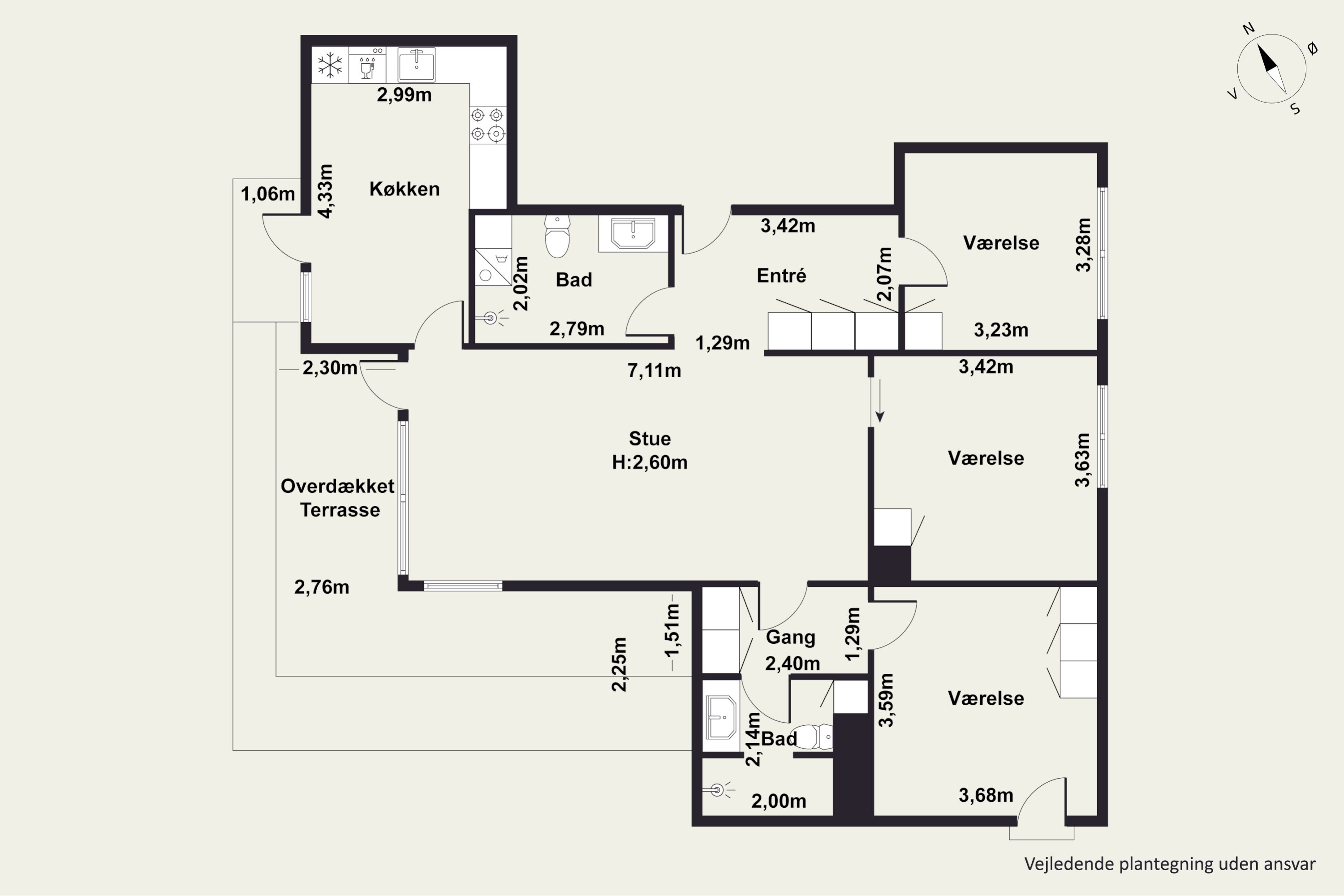 Plantegninger billede af Åsvinget 26, st.. tv., 2665 Vallensbæk Strand