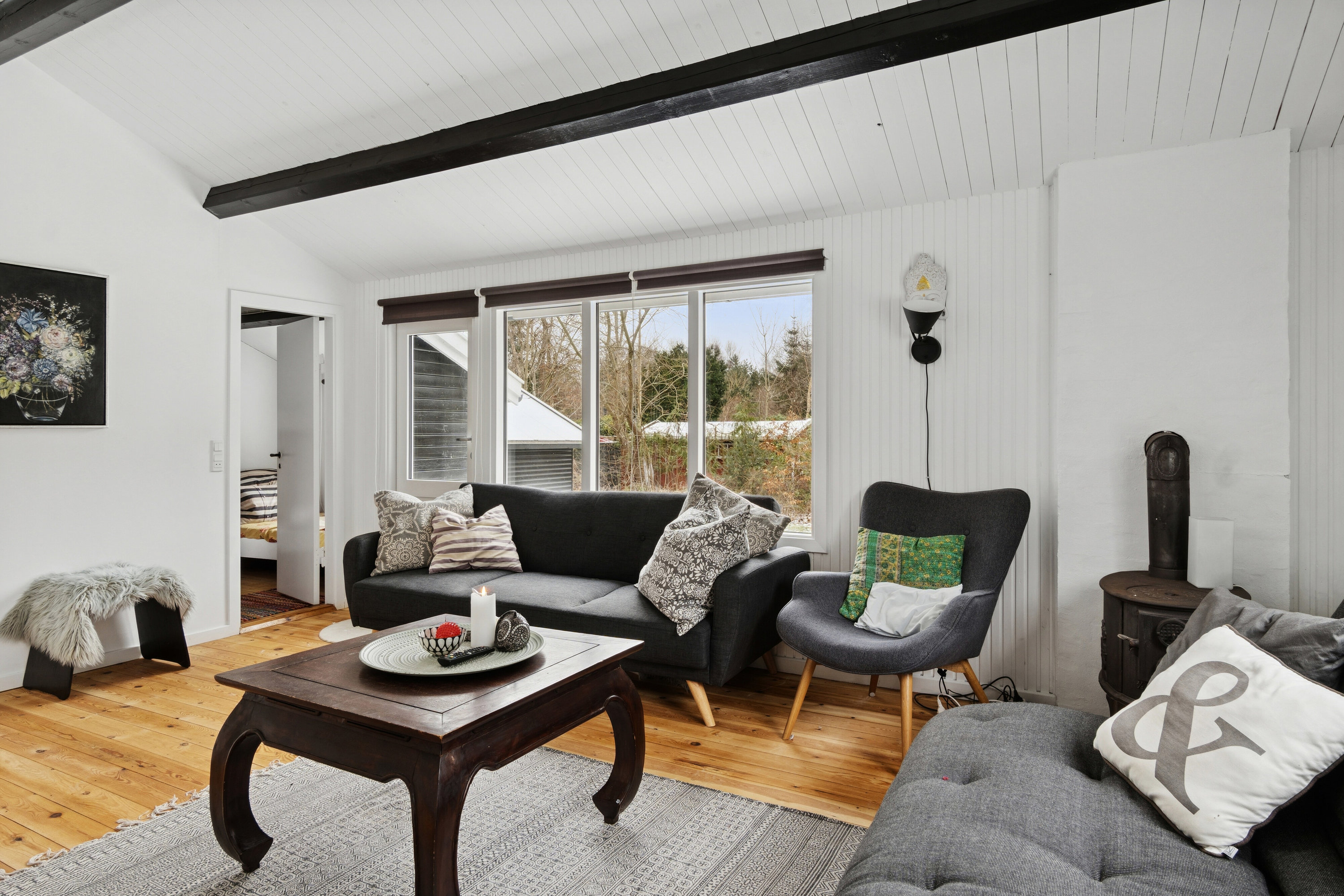 Fremhævet stue billede i fuldskærmstilstand. Billede af Saturnvej 24, Højby Lyng, 4573 Højby