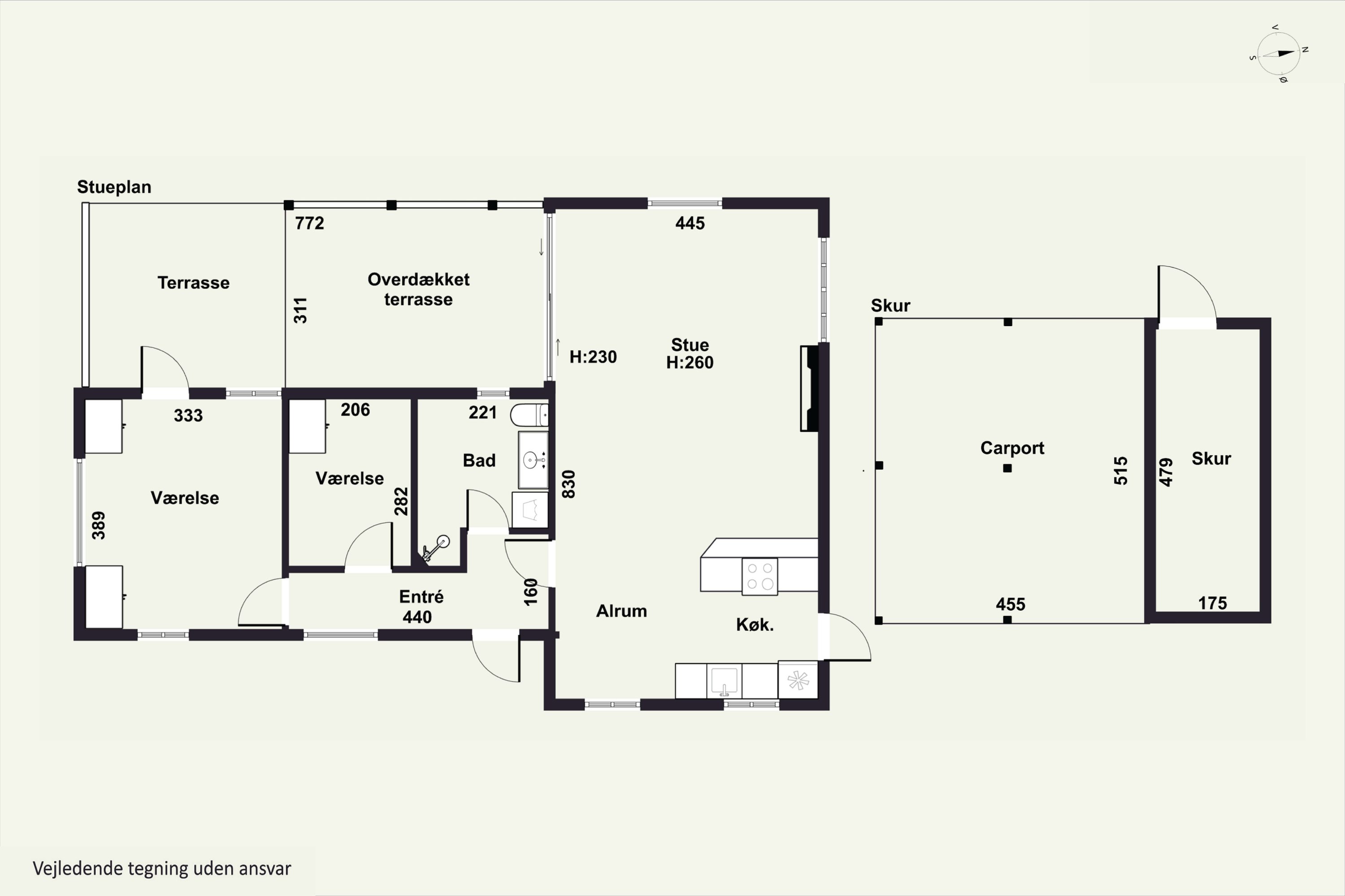 Plantegninger billede af Hybenvej 24, 3100 Hornbæk