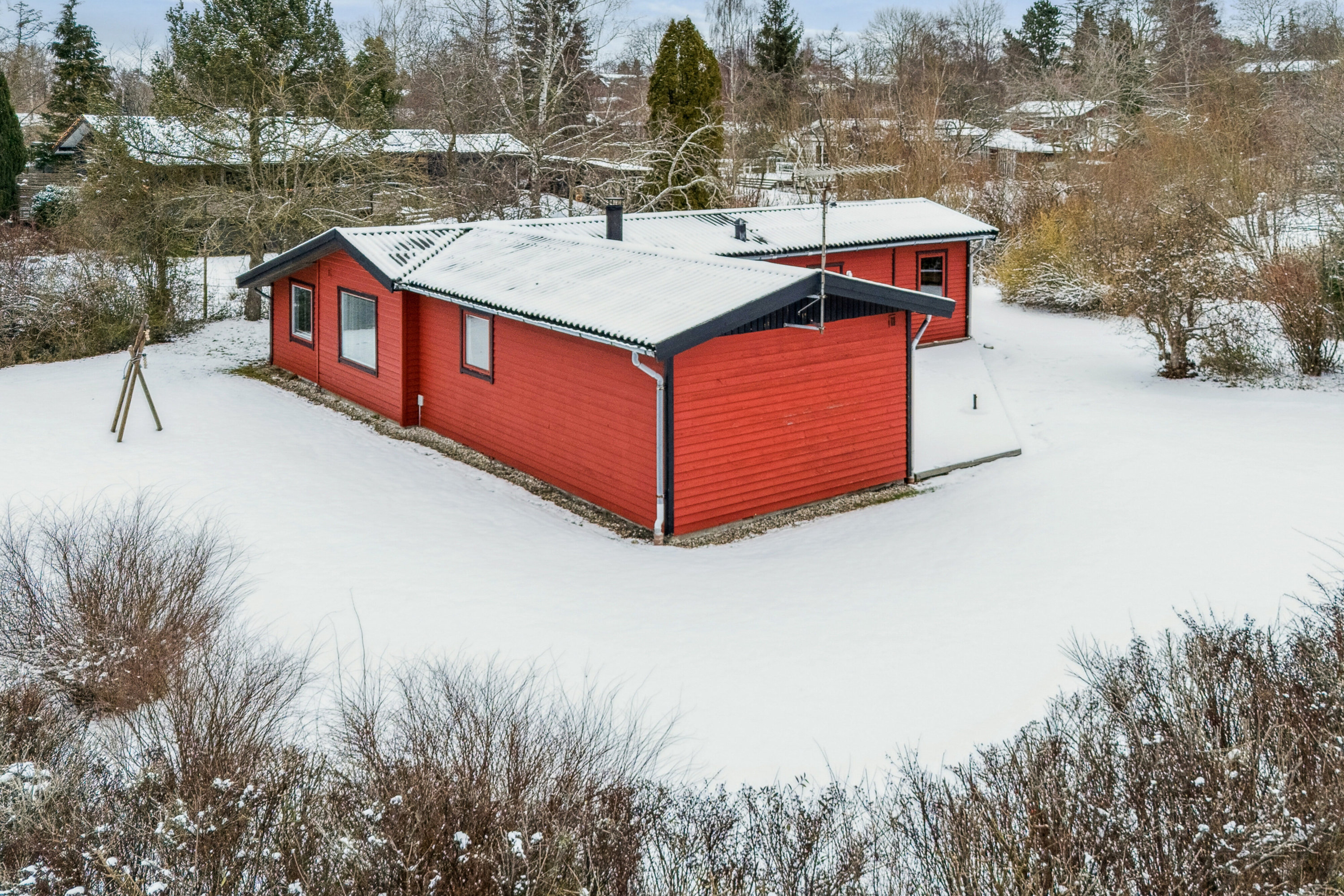 Fremhævet set fra haven billede i fuldskærmstilstand. Billede af Ørnevænget 60, Vellerup, 4050 Skibby