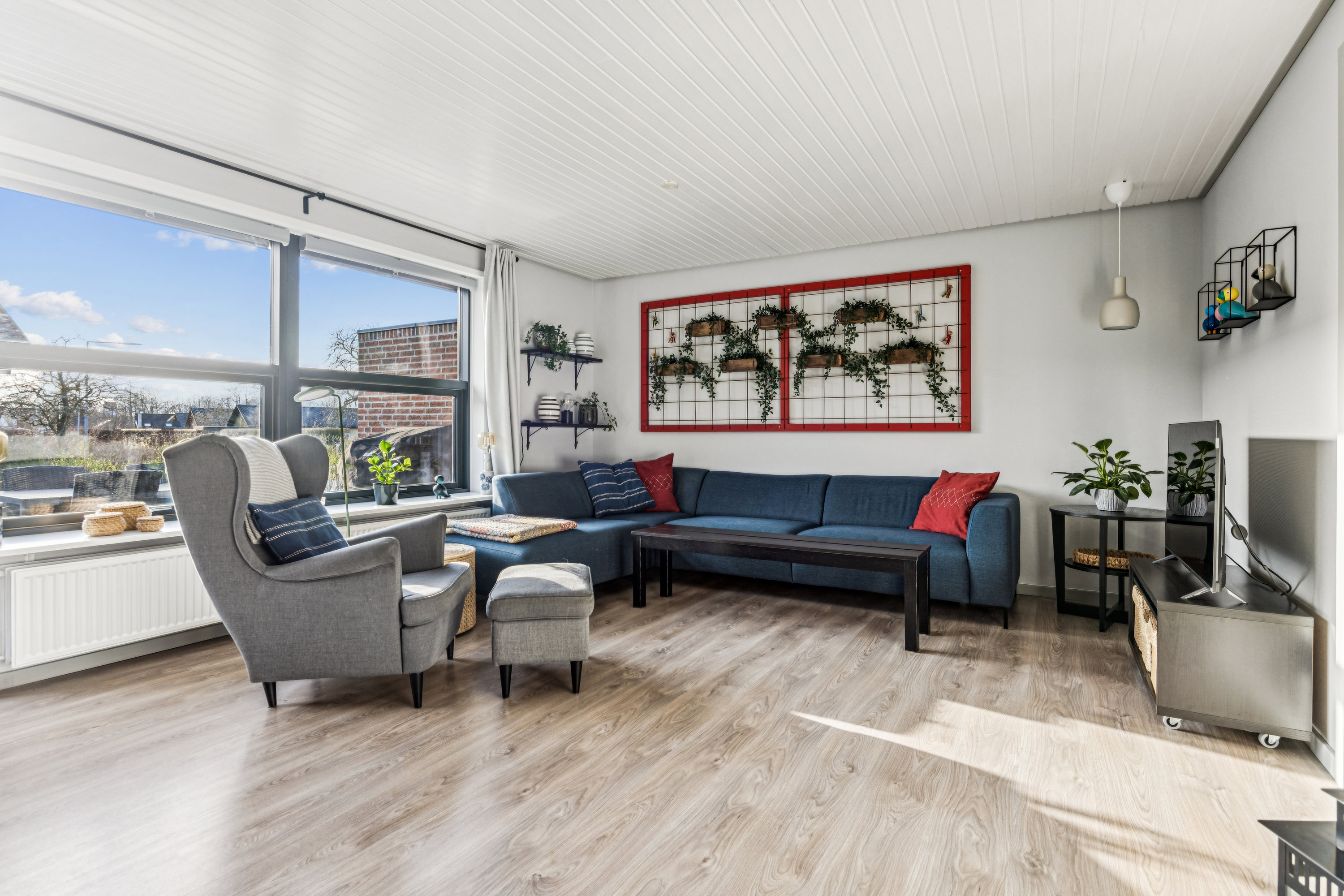 Fremhævet stue billede i fuldskærmstilstand. Billede af Hirsehaven 15, Ulsted, 9370 Hals