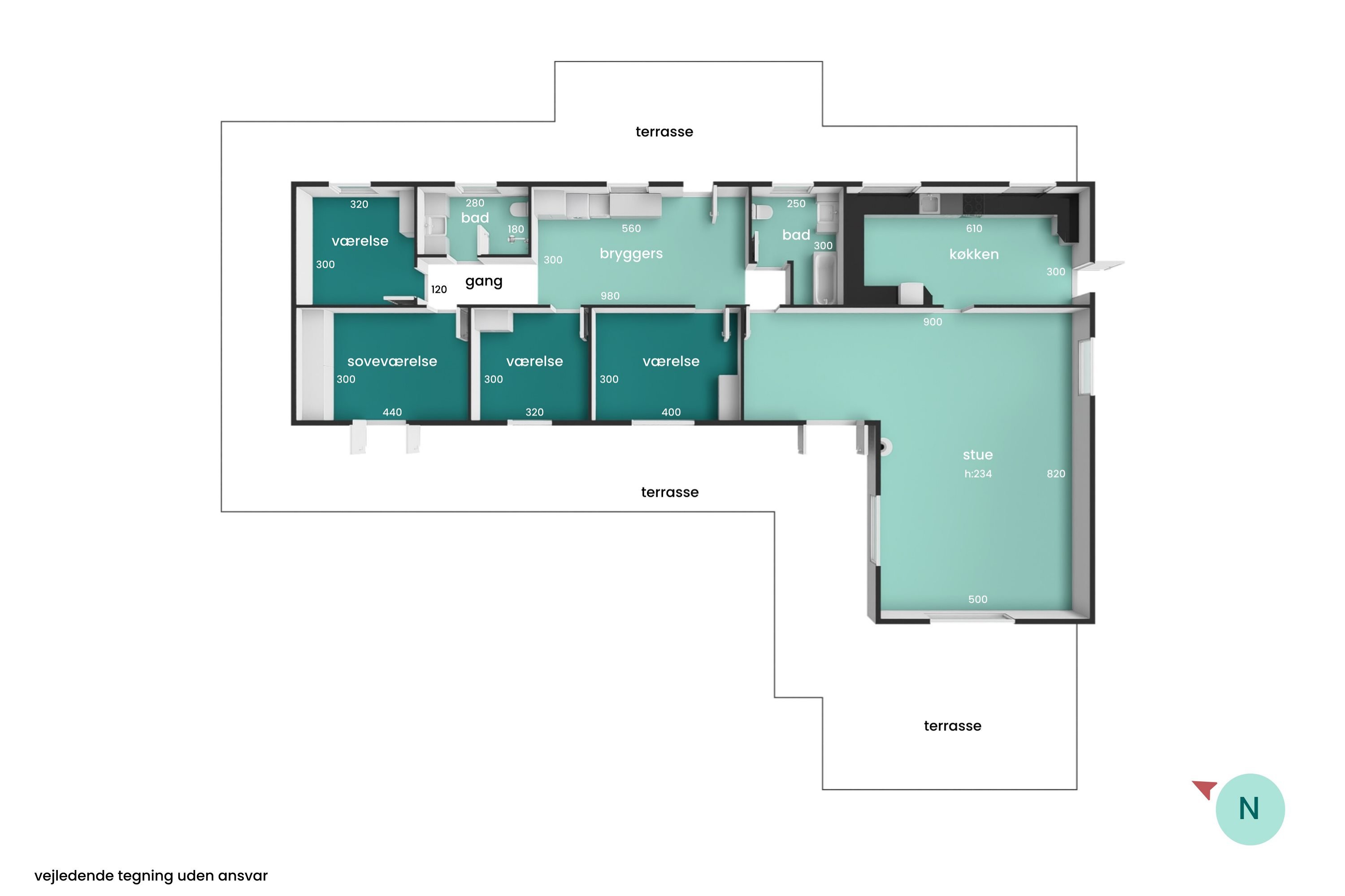 Plantegninger billede af Skovbovej 1, Sønderskov, 9800 Hjørring