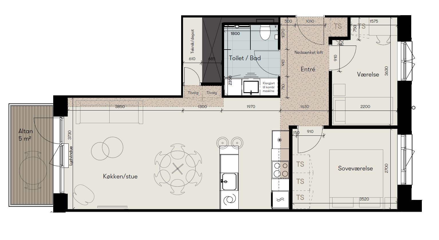 Plantegninger billede af Egehaven 22, 1. tv.., 2610 Rødovre