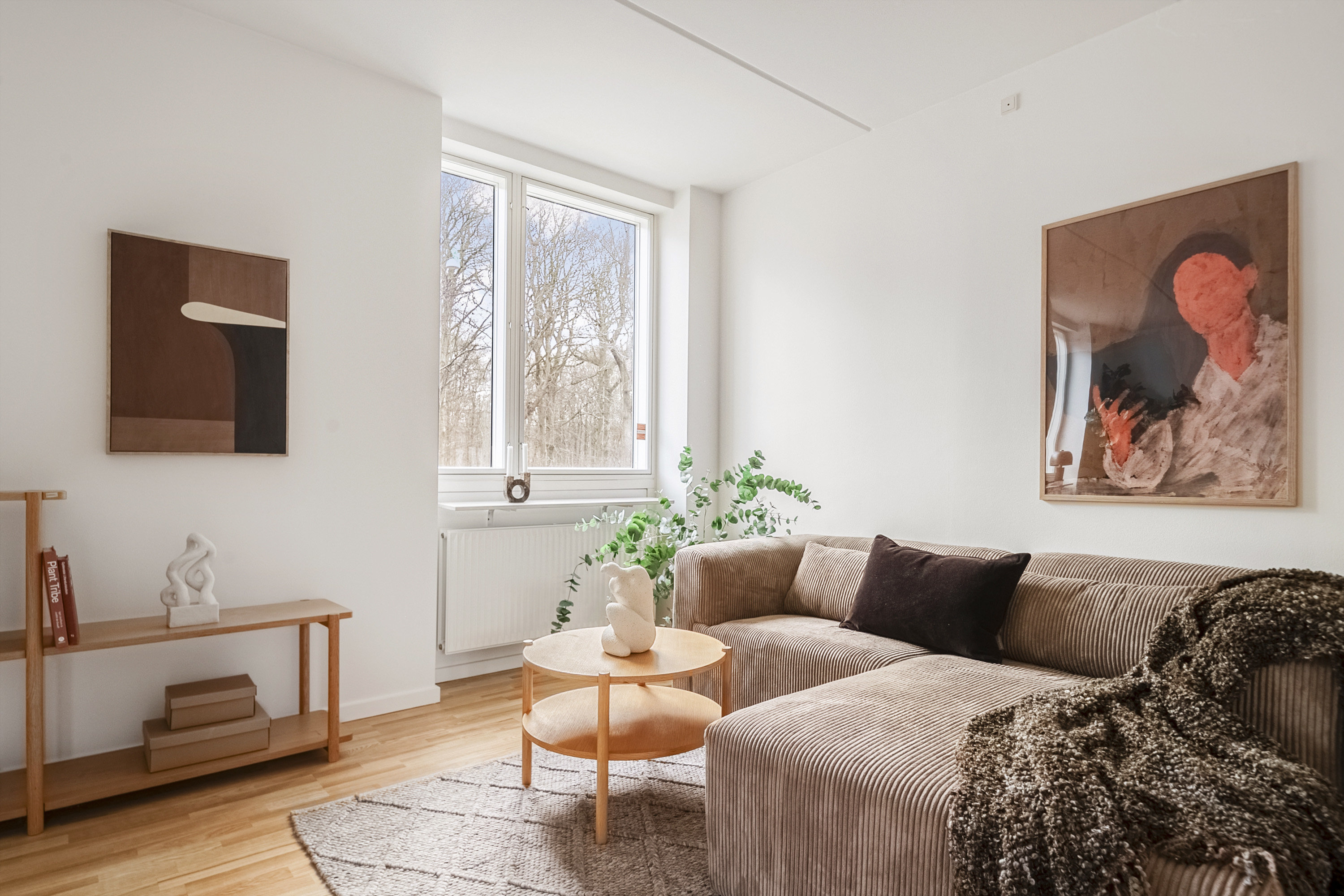 Fremhævet stue billede i fuldskærmstilstand. Billede af Gustav Holms Vej 12, Risvangen, 8200 Aarhus N