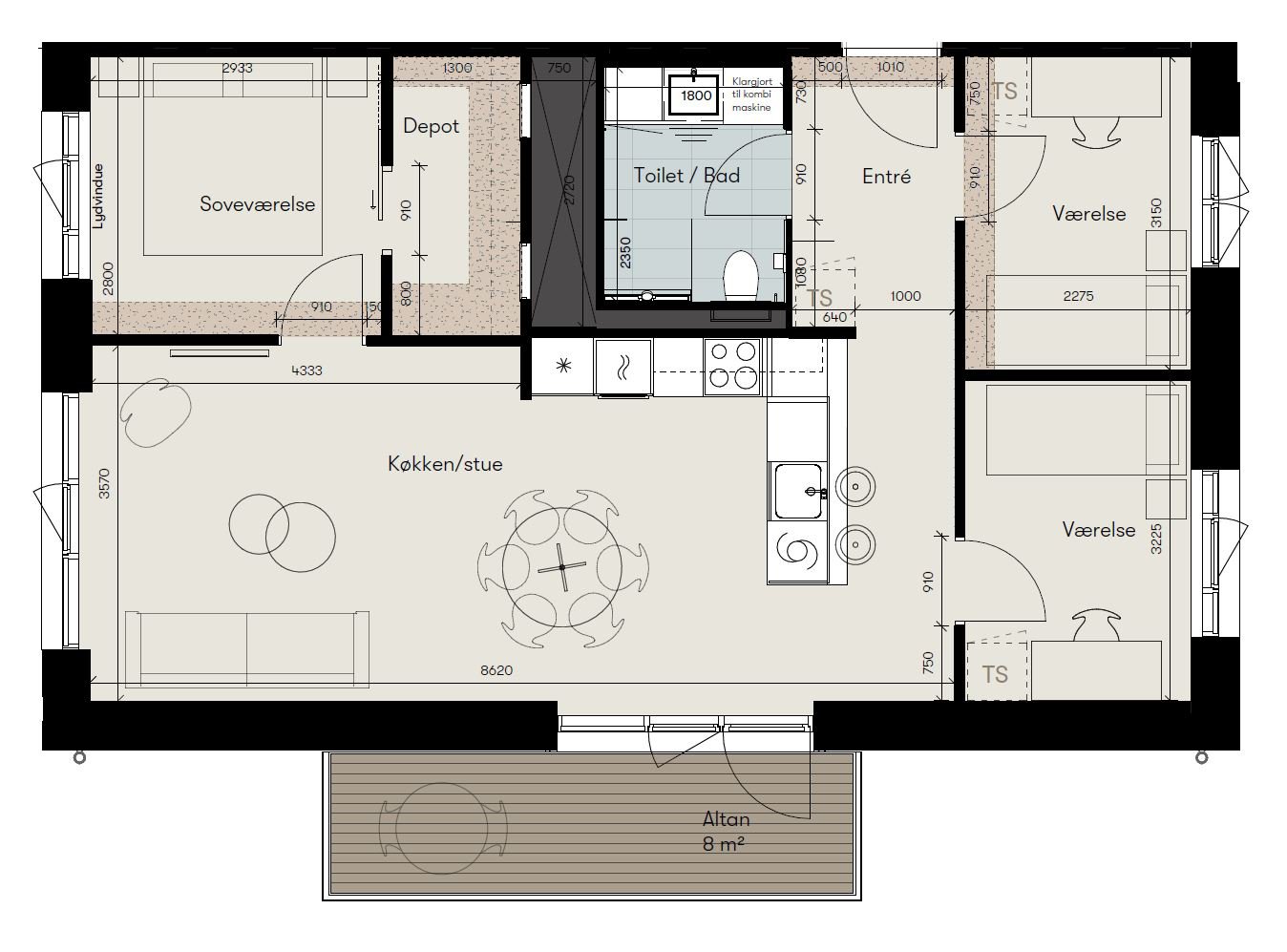 Plantegninger billede af Egehaven 28, 1. tv.., 2610 Rødovre
