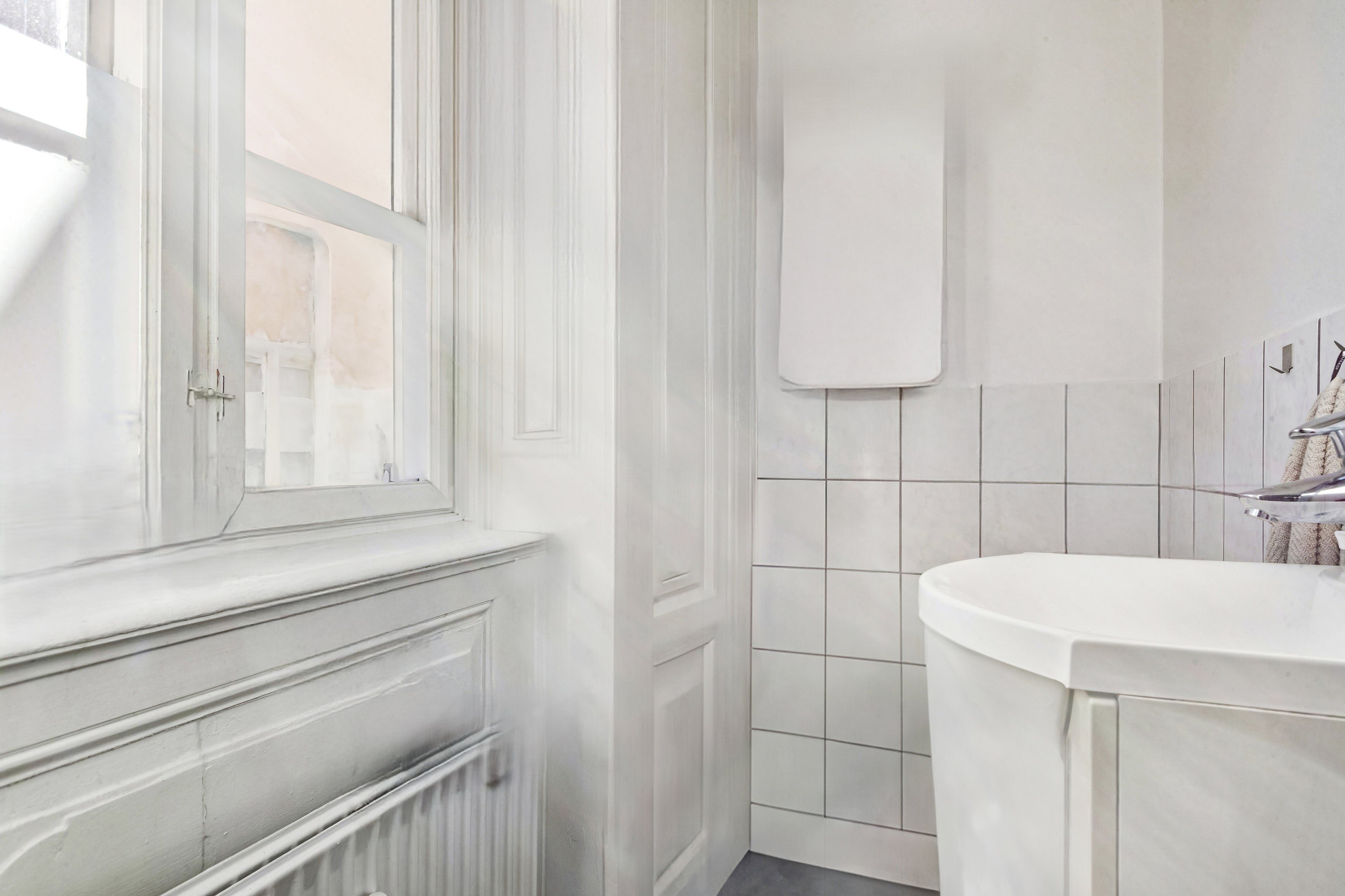 Fremhævet badeværelse billede i fuldskærmstilstand. Billede af Stengade 48D, 1., 3000 Helsingør