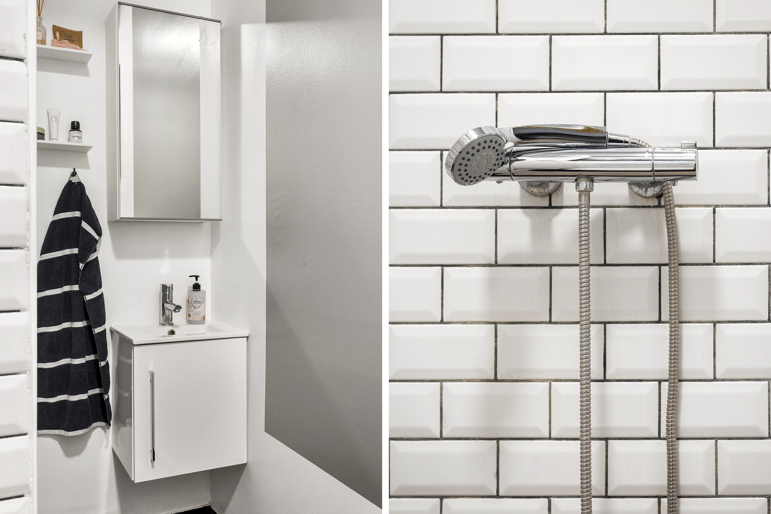 Fremhævet badeværelse billede i fuldskærmstilstand. Billede af Broholms Alle 40, st.. tv., 2920 Charlottenlund