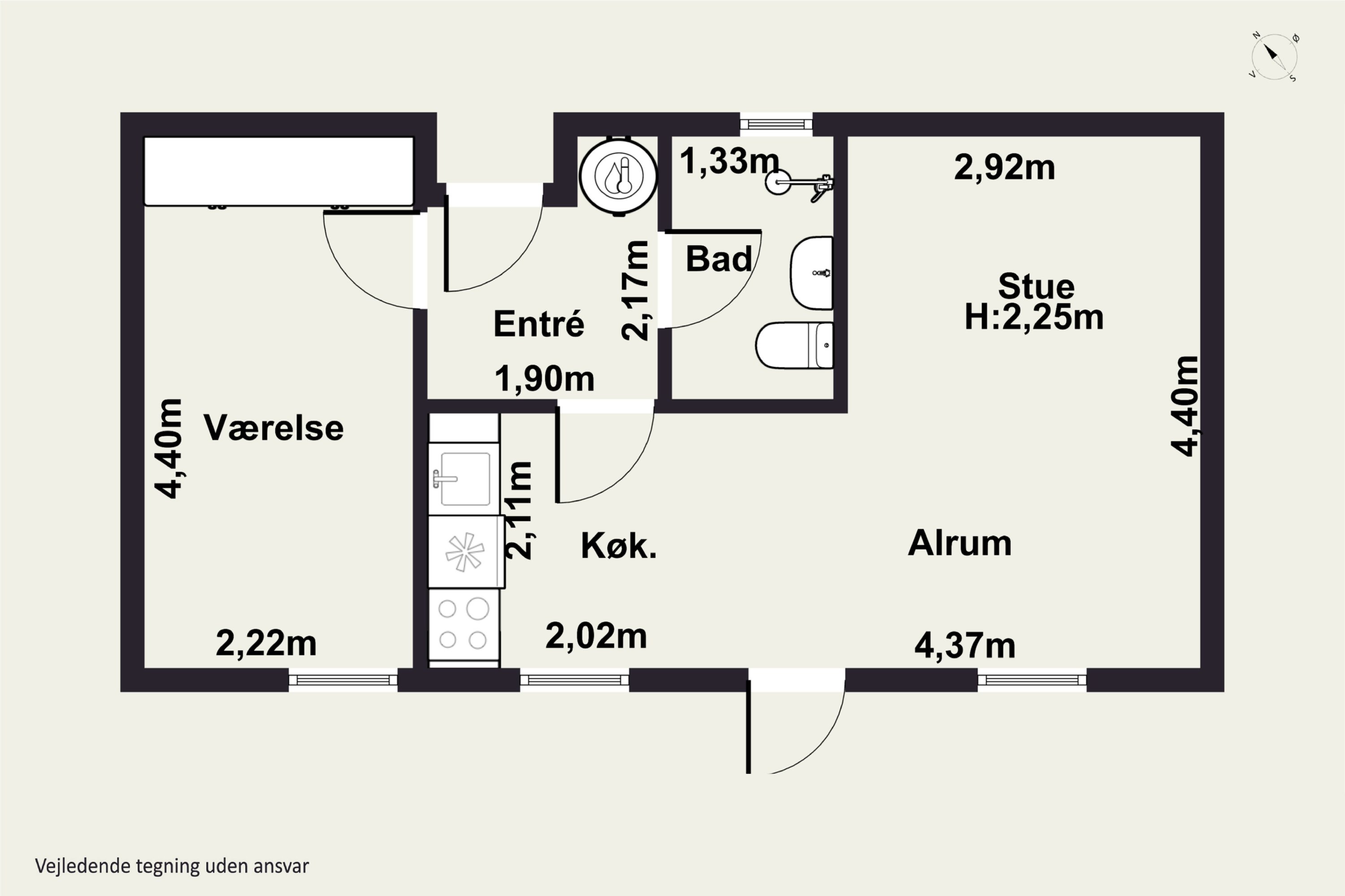 Plantegninger billede af Genvej 4, 80., Allinge, 3770 Allinge