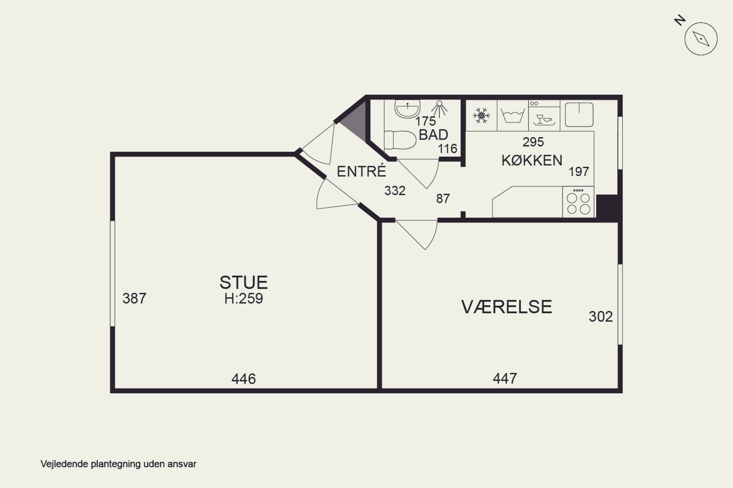 Plantegninger billede af Rådmandsgade 42A, st.. th., 2200 København N