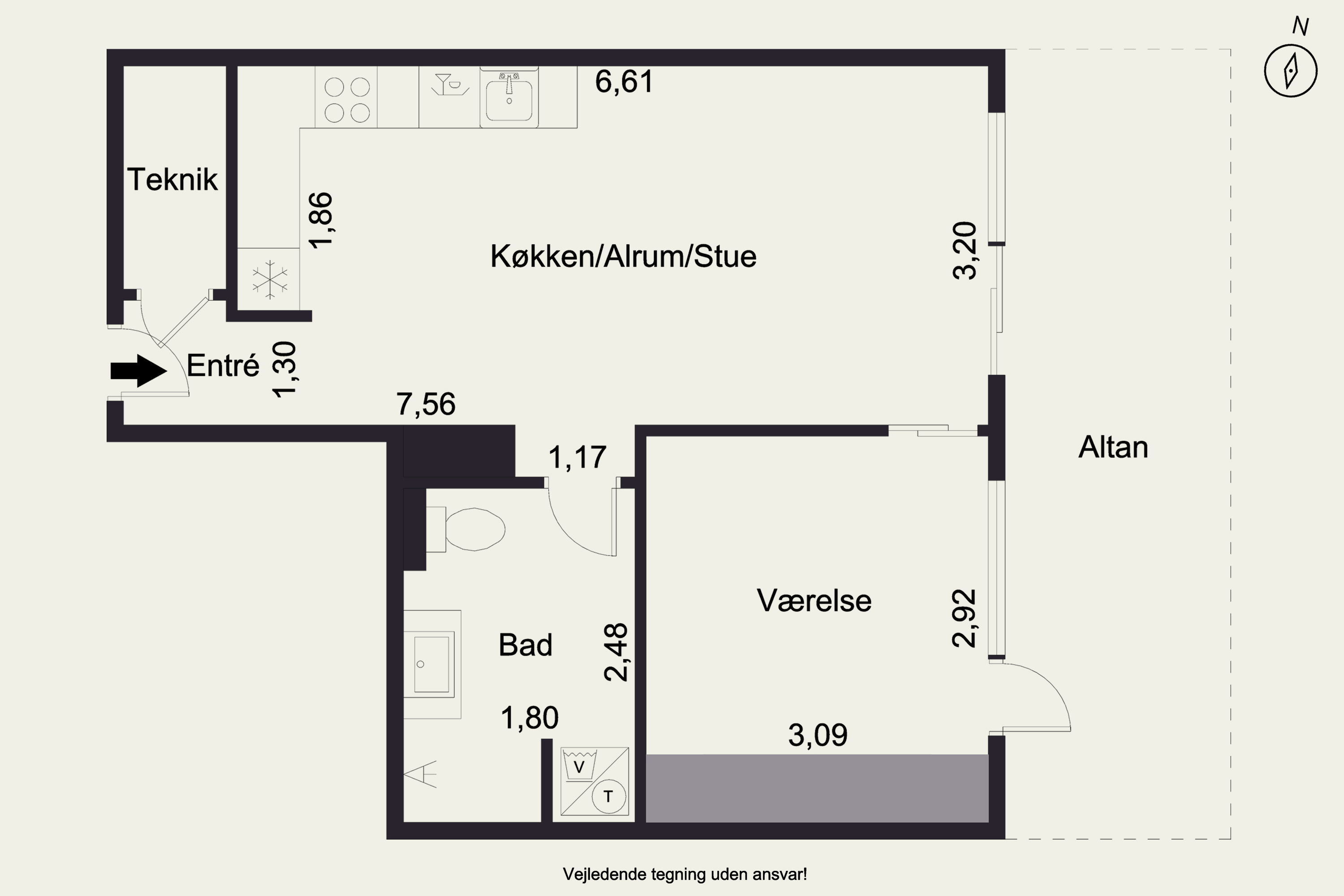 Plantegninger billede af Helga Pedersens Gade 79, 11. 3., 8000 Aarhus C