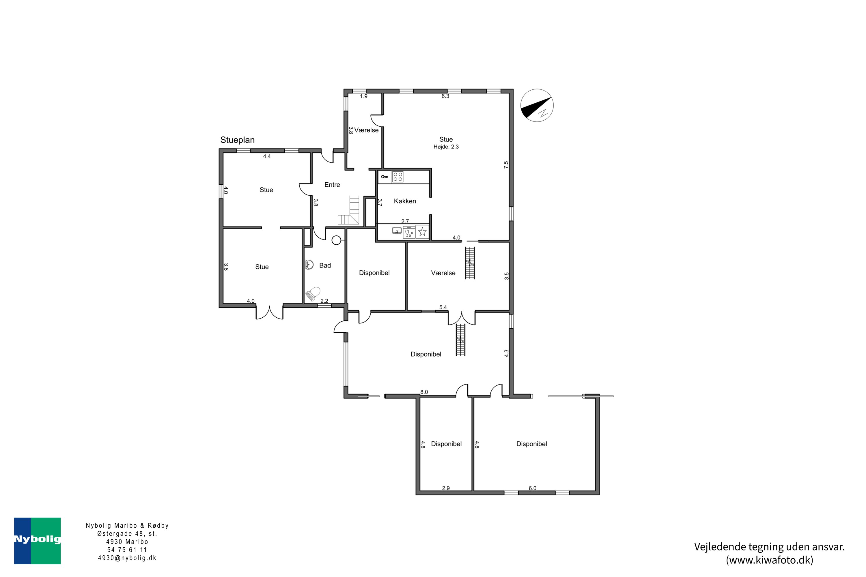 Plantegninger billede af Maribovej 125, Våbensted, 4990 Sakskøbing