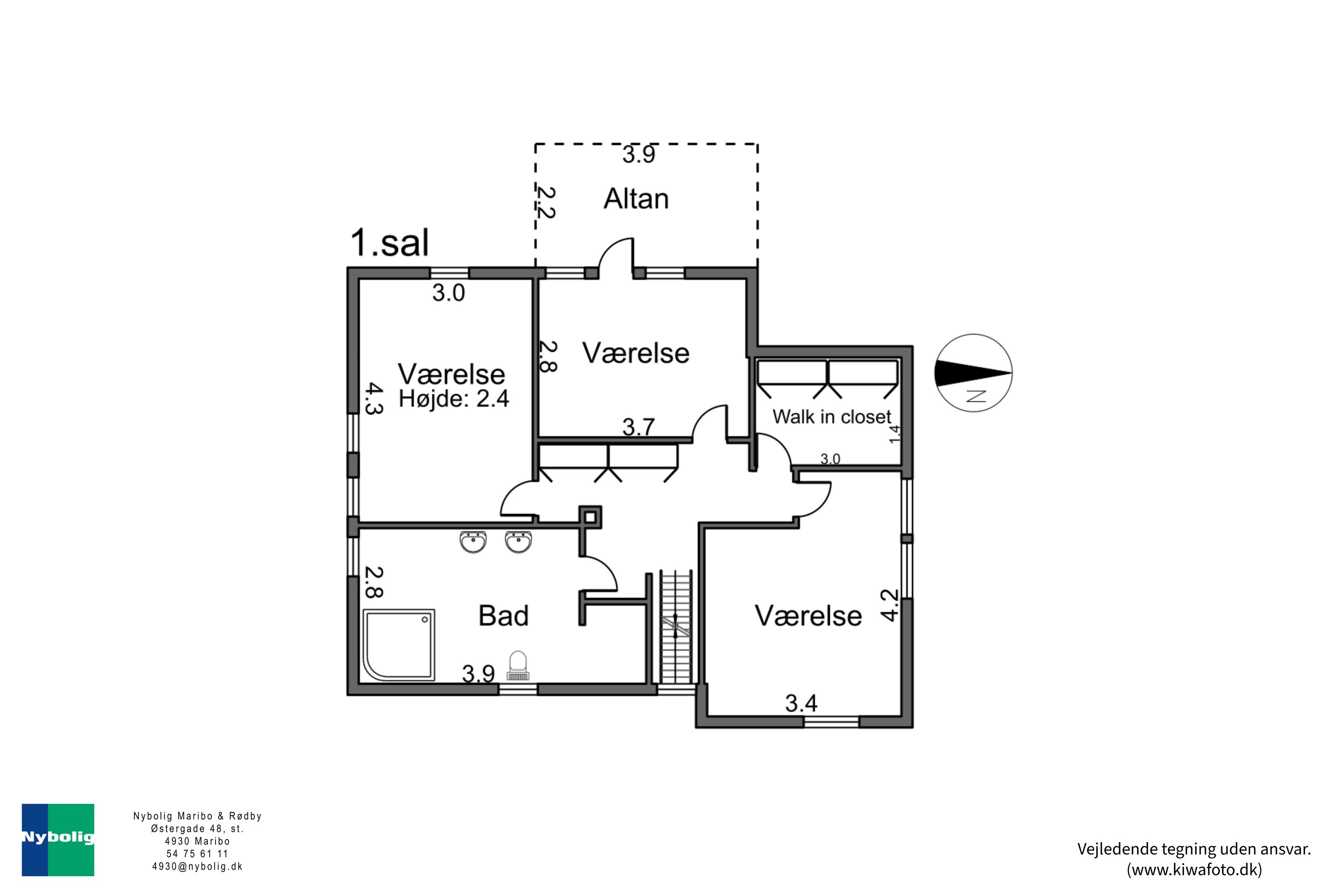 Plantegninger billede af Vesterbrogade 34, 4930 Maribo