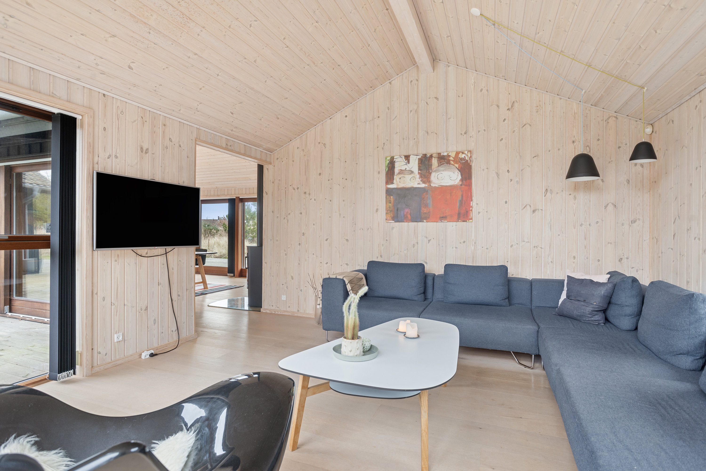 Fremhævet stue billede i fuldskærmstilstand. Billede af Krøgen 24, Bratten, 9981 Jerup