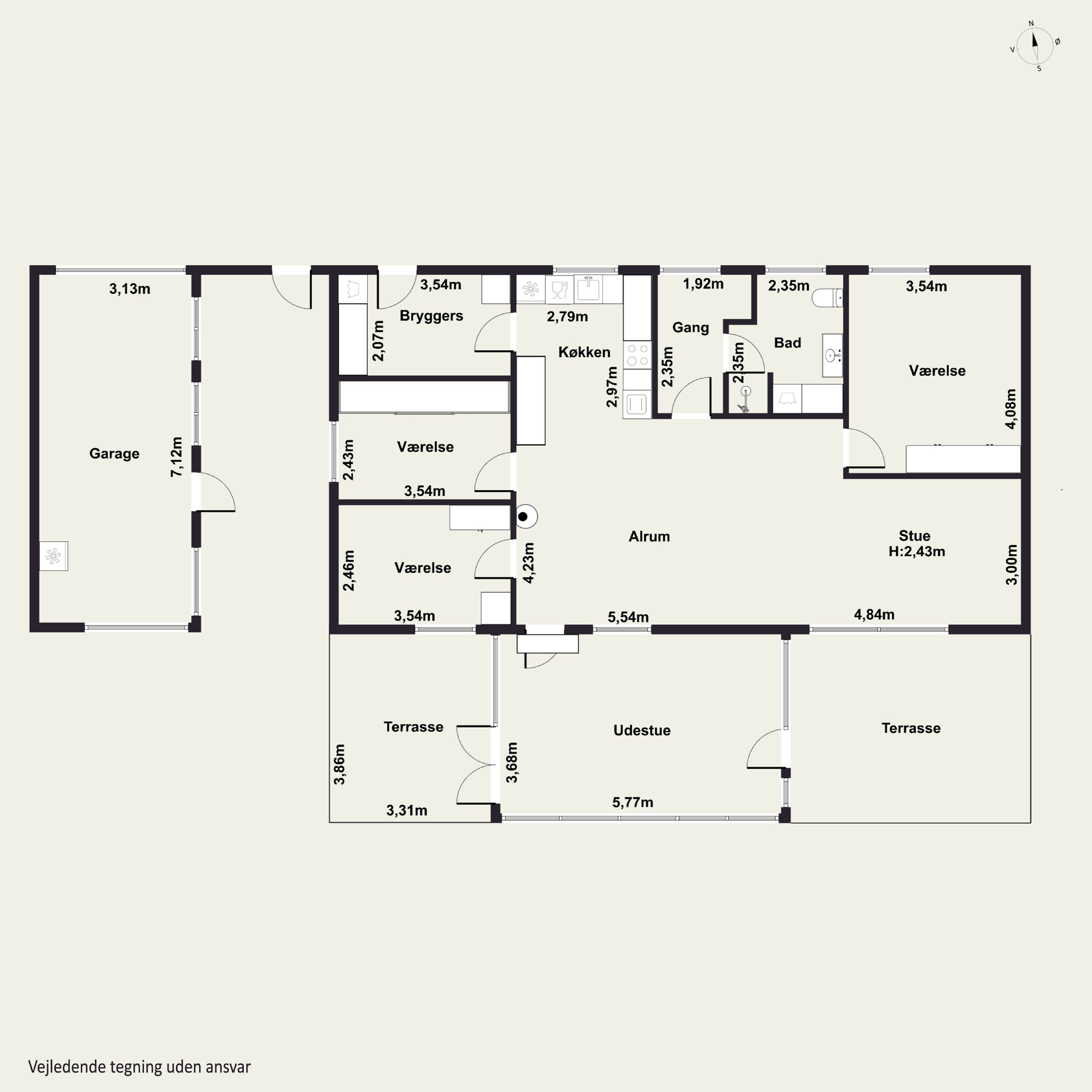 Plantegninger billede af Mosevænget 6, 6330 Padborg