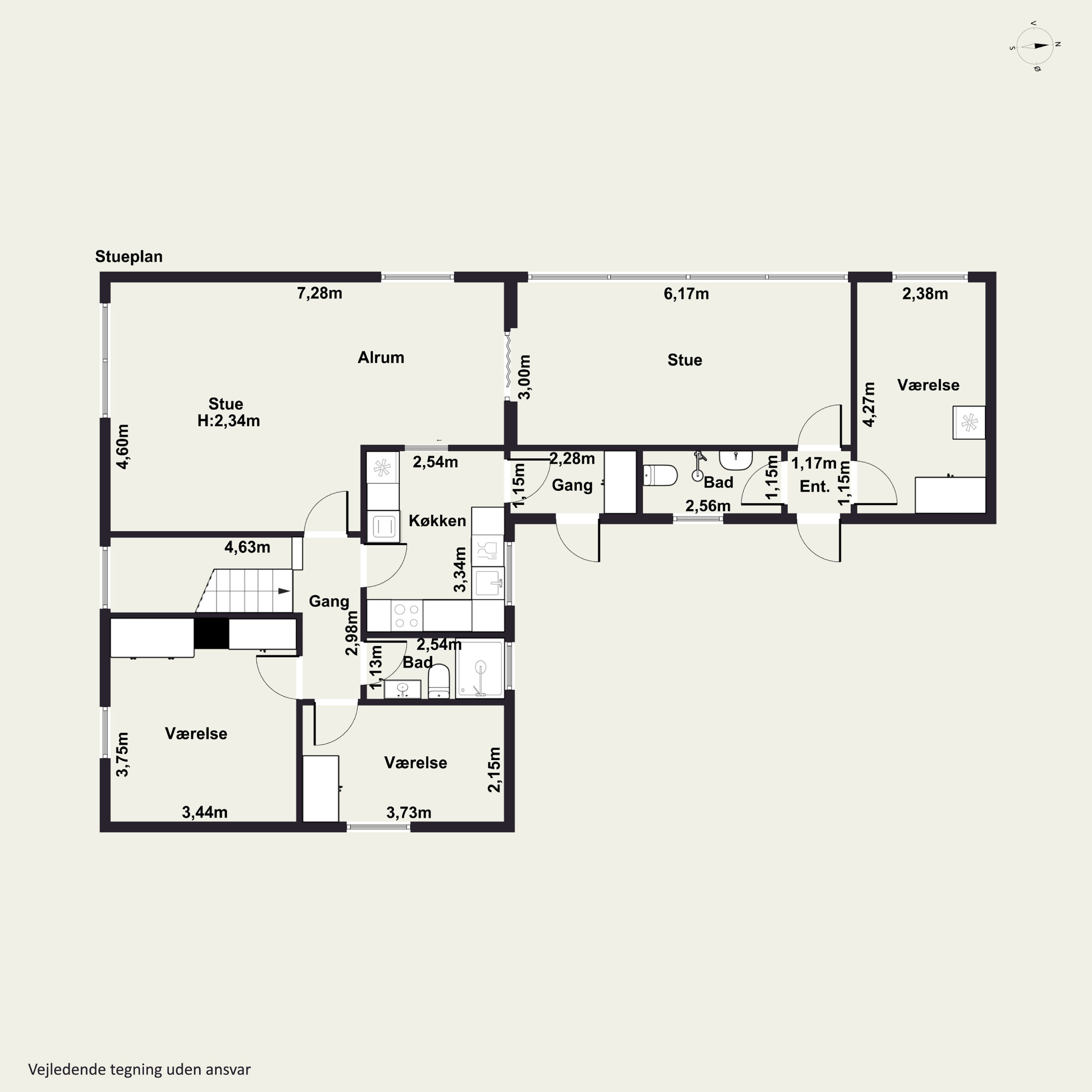Plantegninger billede af Kærvej 20, 9800 Hjørring