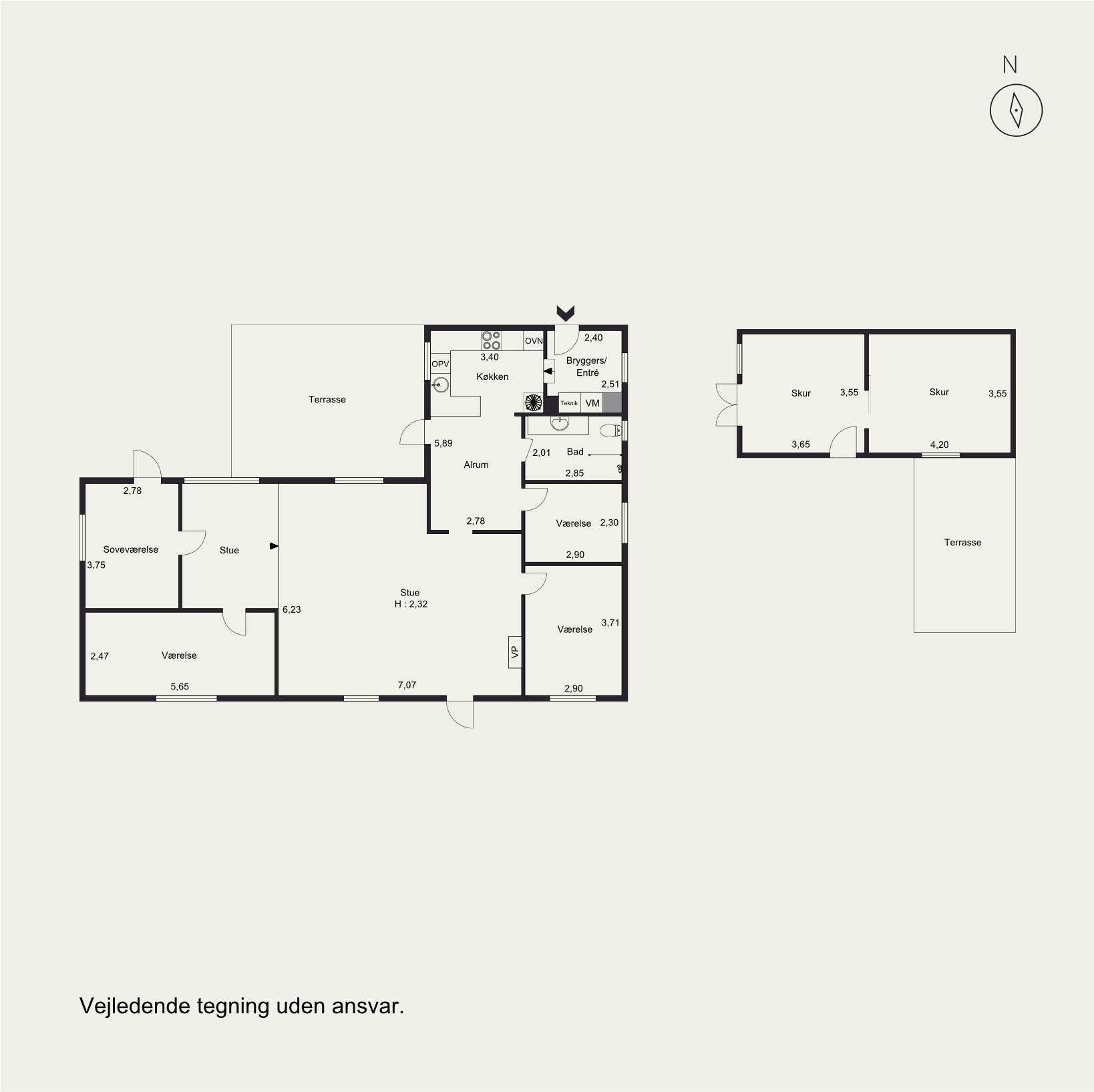 Plantegninger billede af Carl Günthers Vej 20, 8700 Horsens