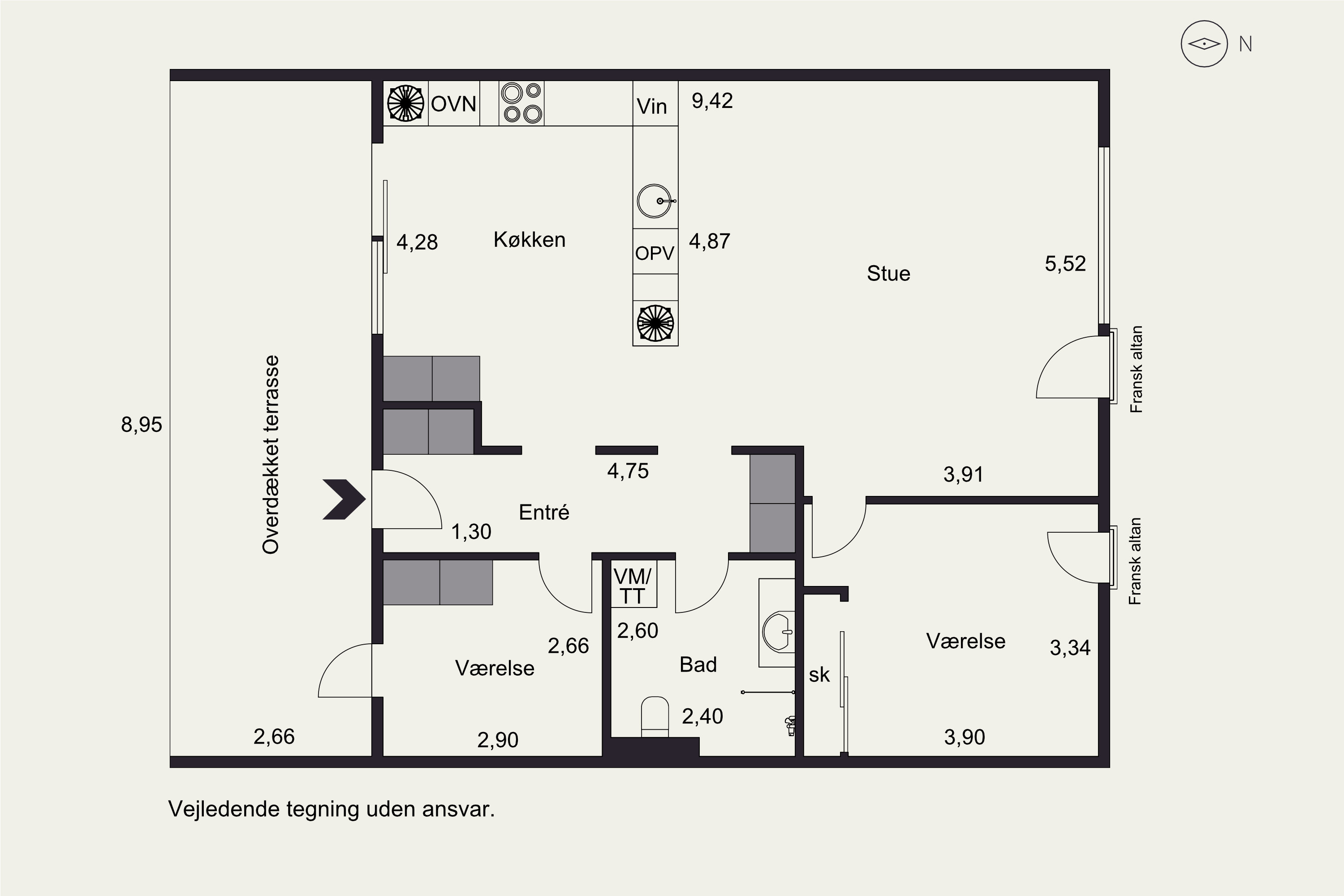 Plantegninger billede af Linde Alle 1, 1. 1., 2850 Nærum