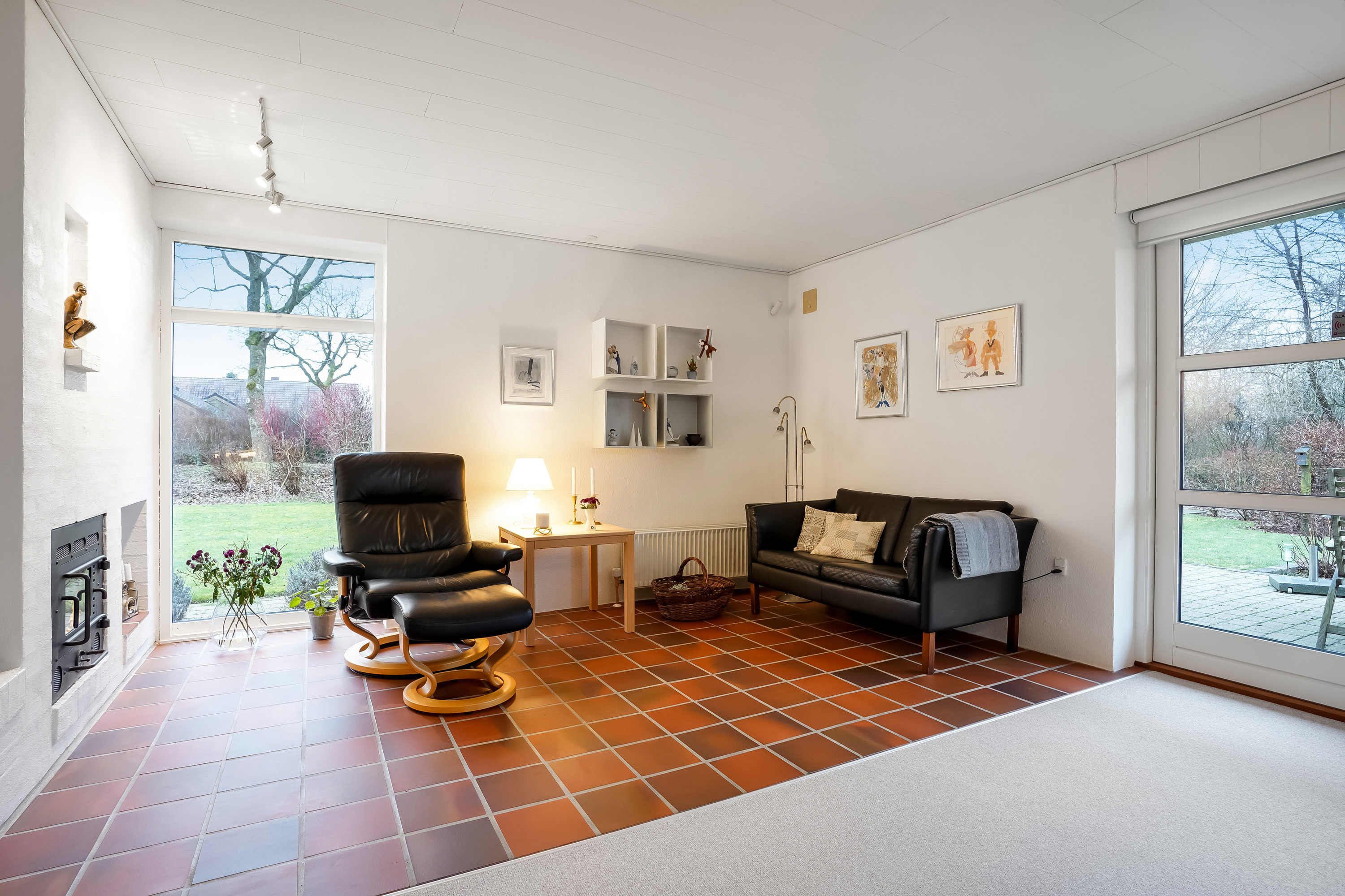 Fremhævet stue billede i fuldskærmstilstand. Billede af Højager 78, 7300 Jelling