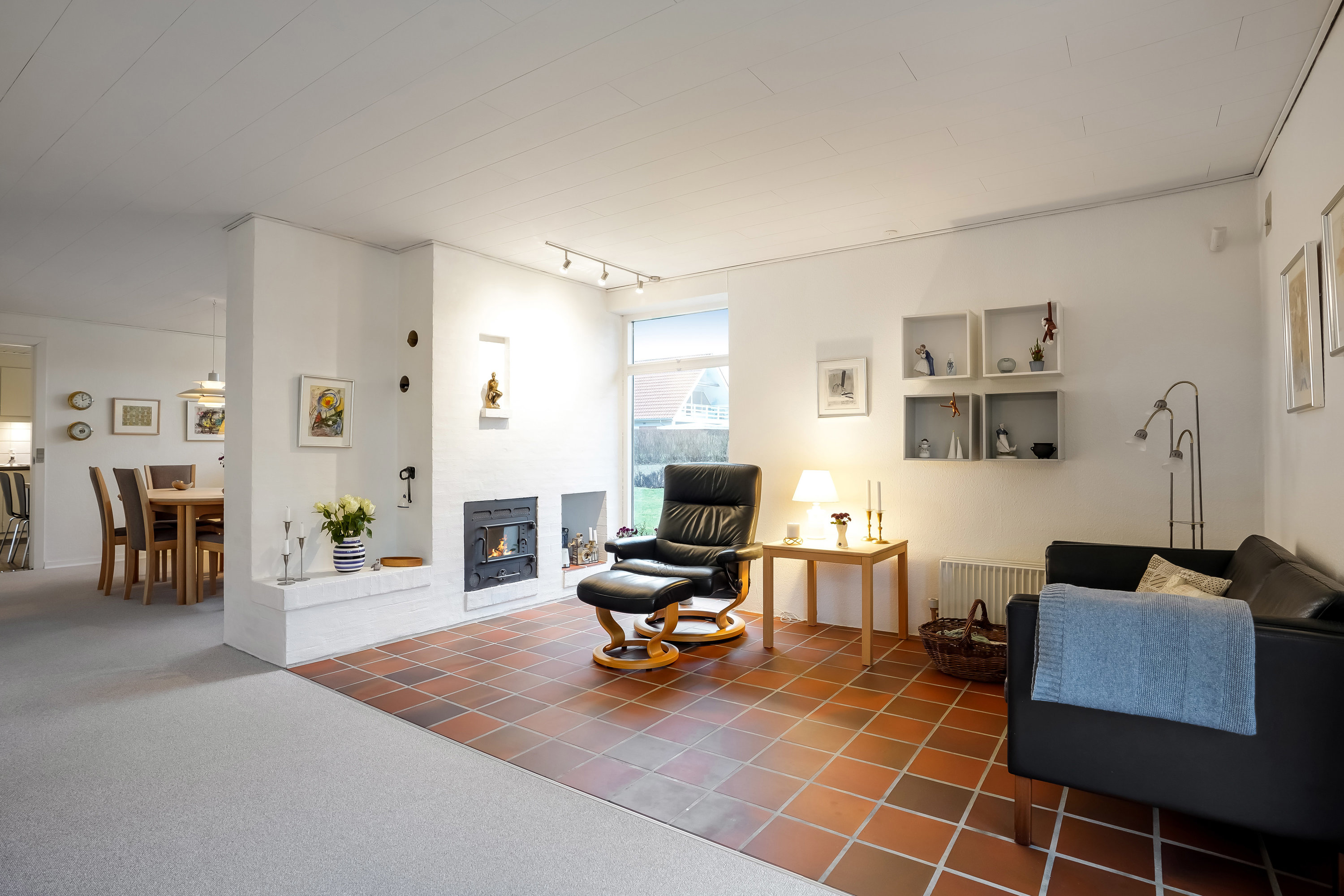 Fremhævet stue billede i fuldskærmstilstand. Billede af Højager 78, 7300 Jelling