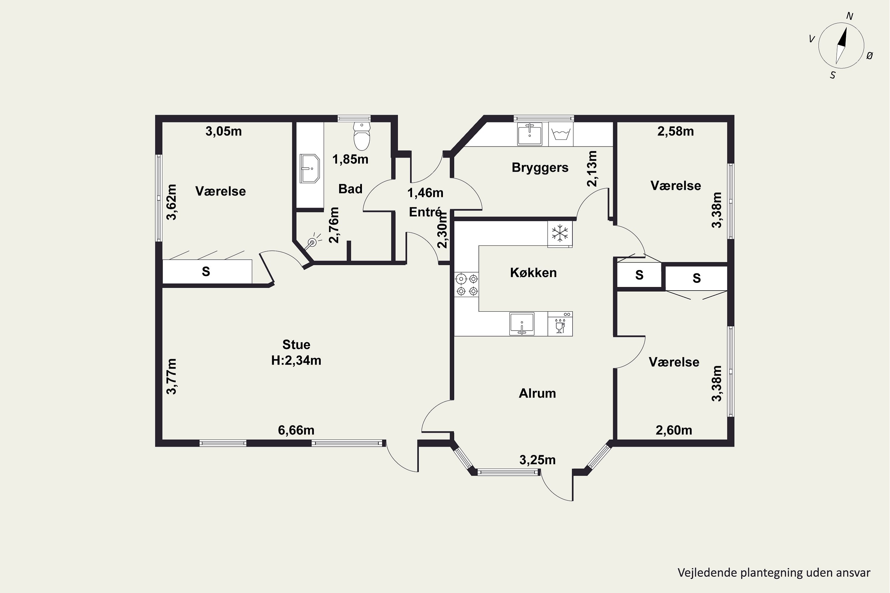 Plantegninger billede af Bondagervej 6A, Foldby, 8382 Hinnerup