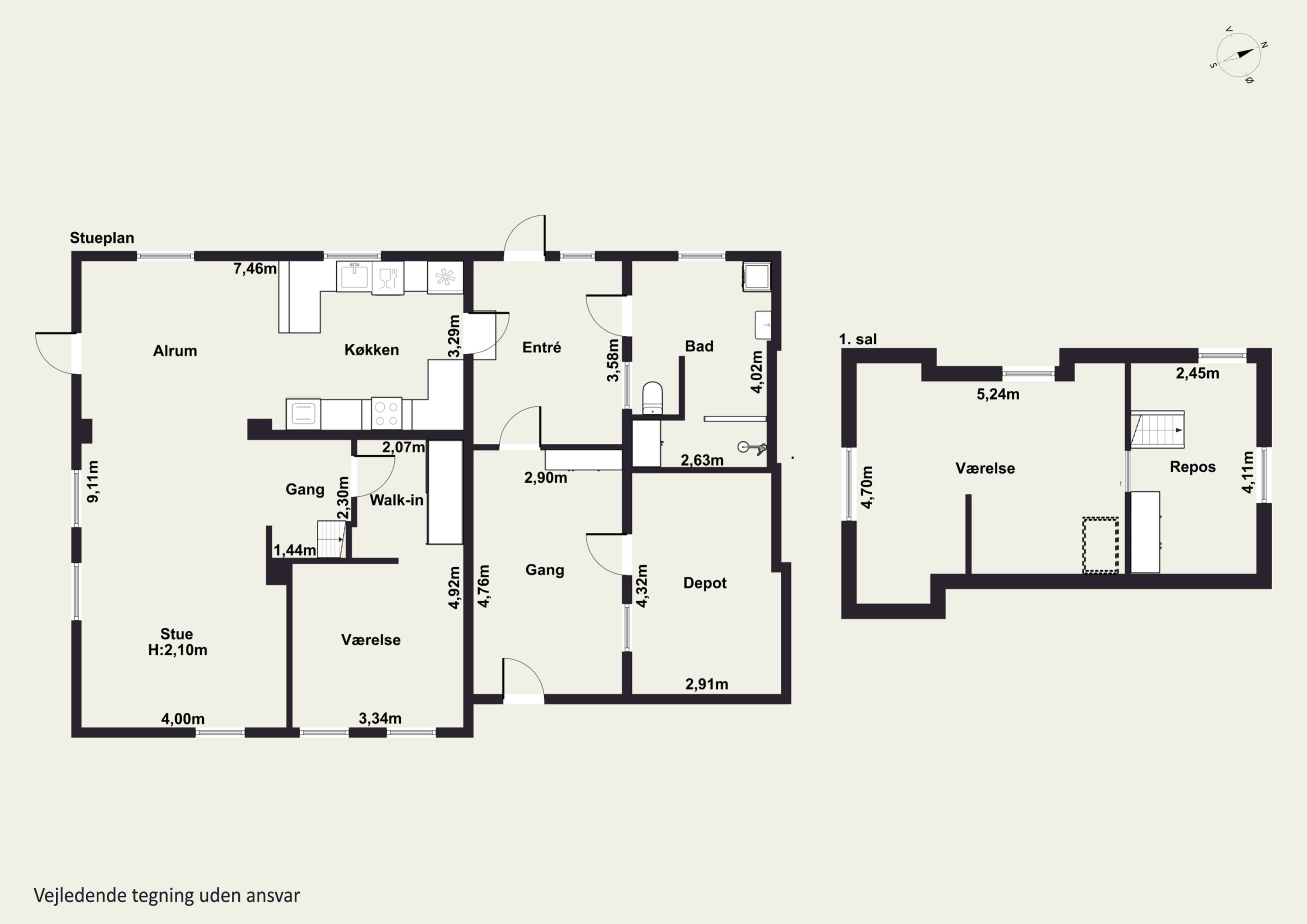 Plantegninger billede af Vordingborgvej 34, 4773 Stensved