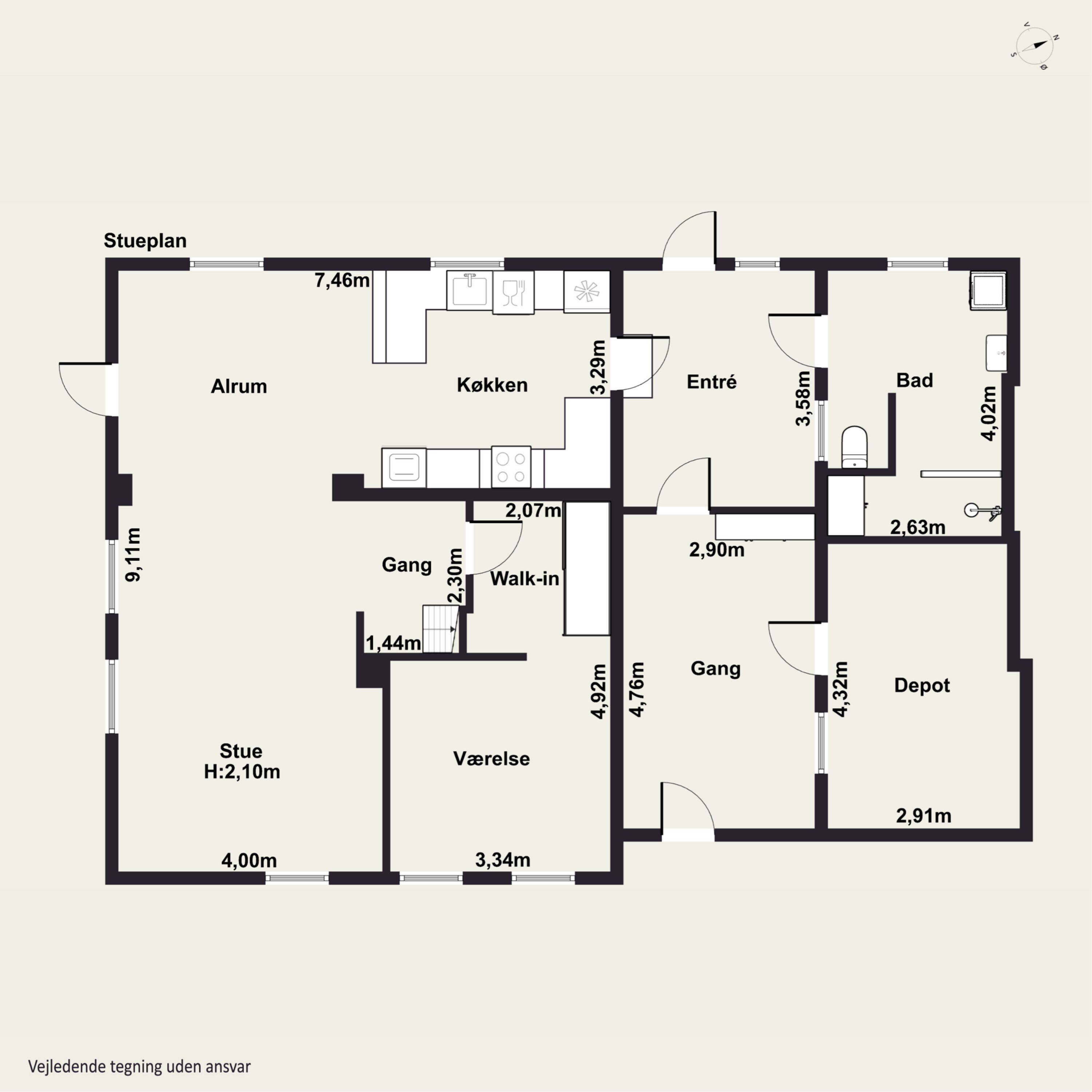 Plantegninger billede af Vordingborgvej 34, 4773 Stensved
