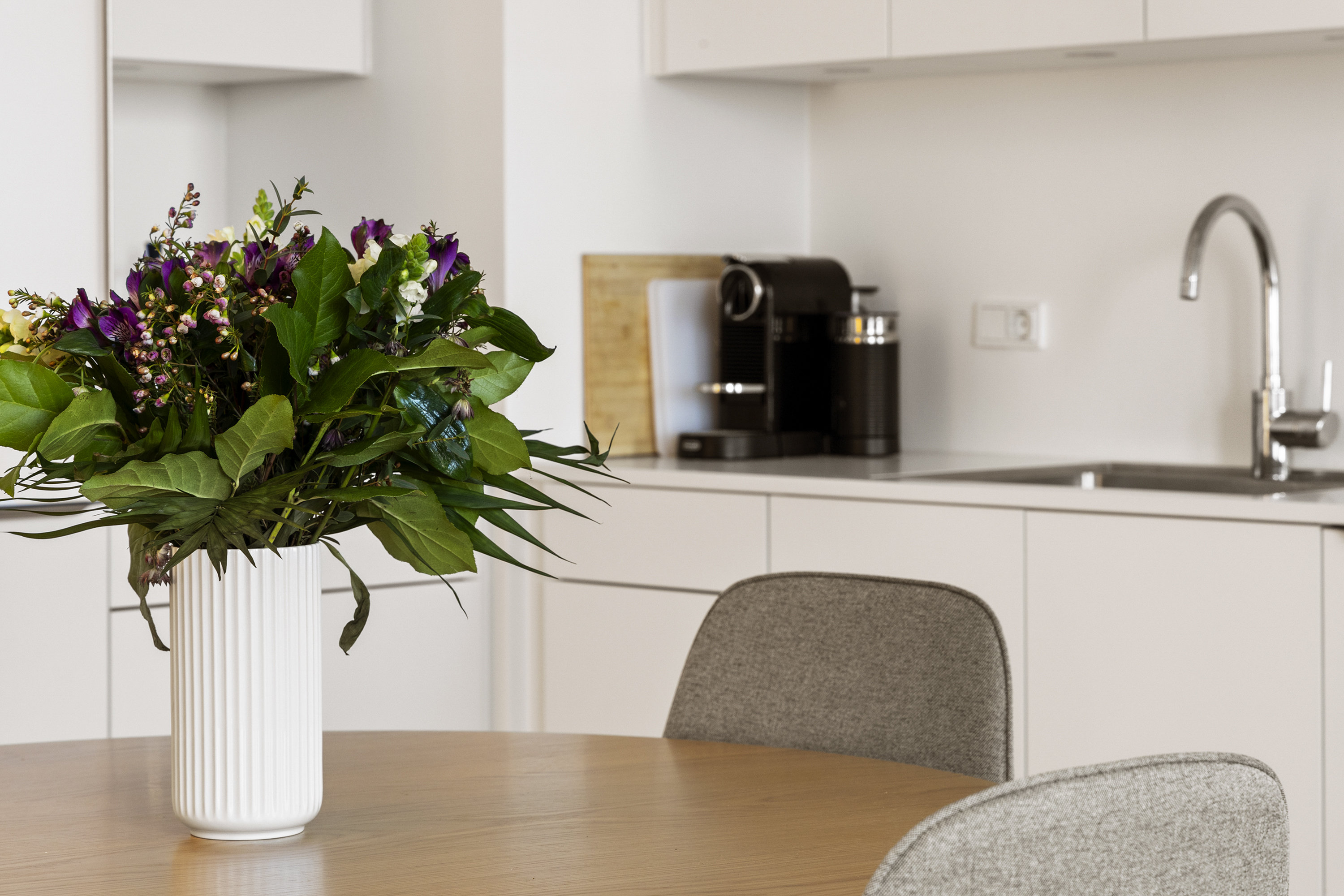 Fremhævet køkken billede i fuldskærmstilstand. Billede af Olivia Hansens Gade 4, 16. 2., 1799 København V