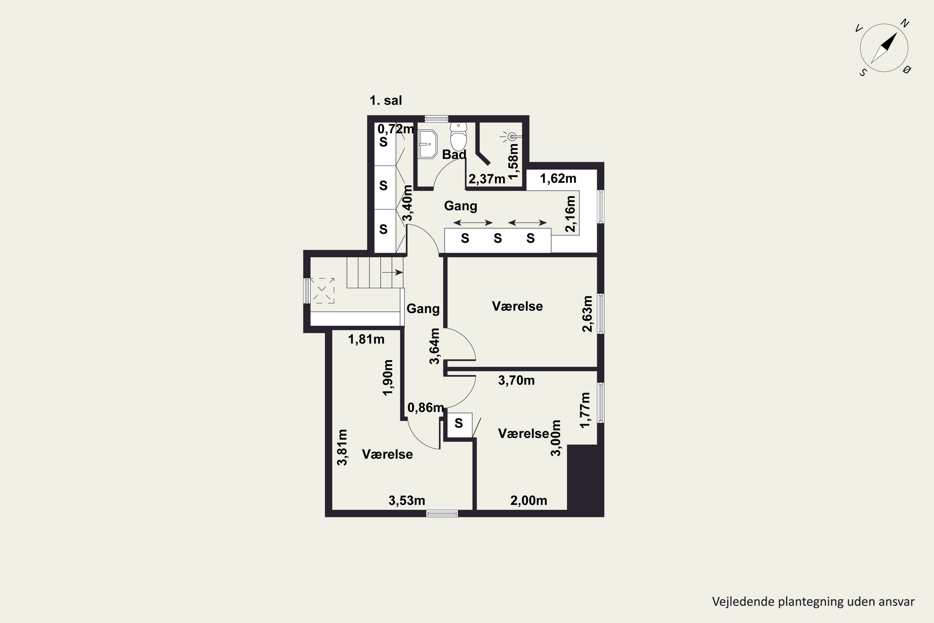 Plantegninger billede af Vidkærvej 14, Nørre Vissing, 8660 Skanderborg
