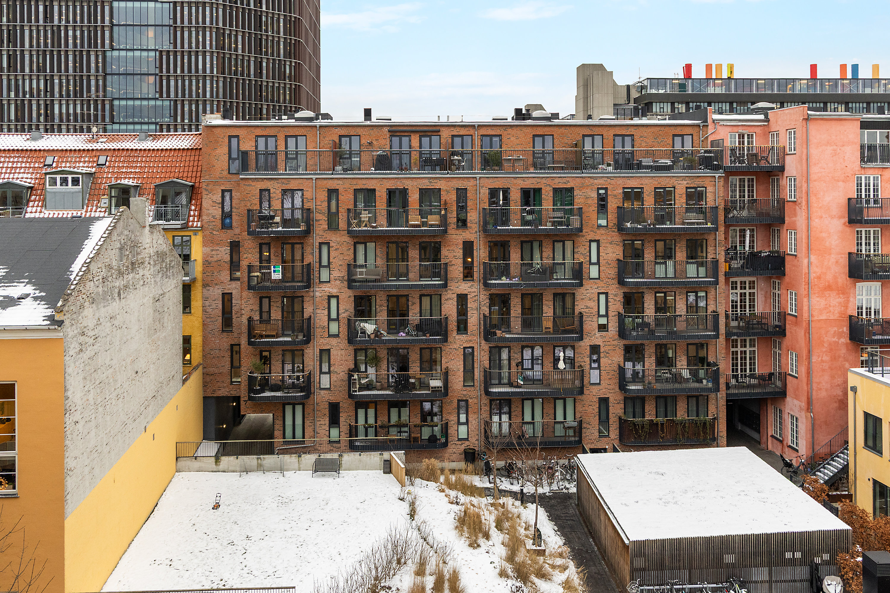 Fremhævet tagterrasse billede i fuldskærmstilstand. Billede af Blegdamsvej 30A, 3. th., 2200 København N