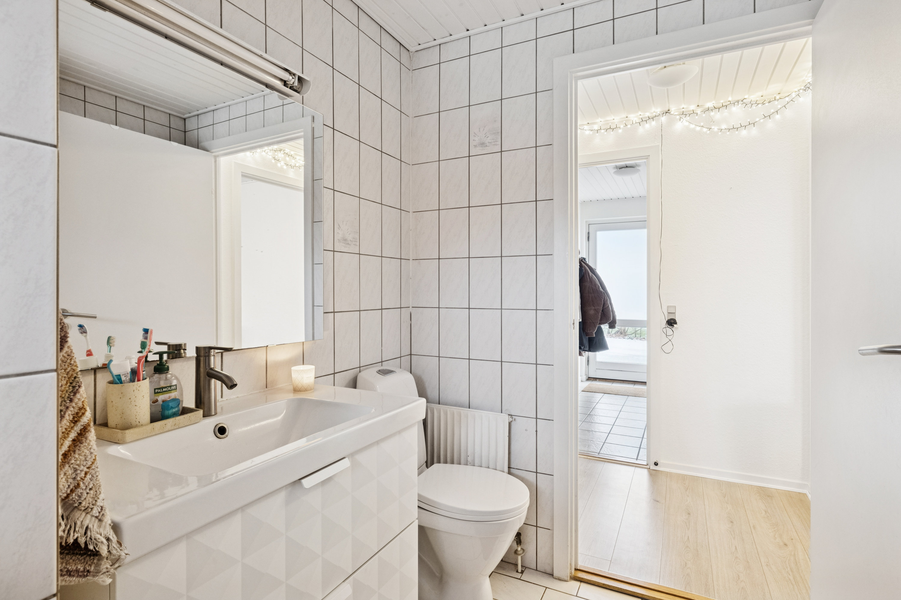 Fremhævet badeværelse billede i fuldskærmstilstand. Billede af Søvang 4, Sparkær, 8800 Viborg