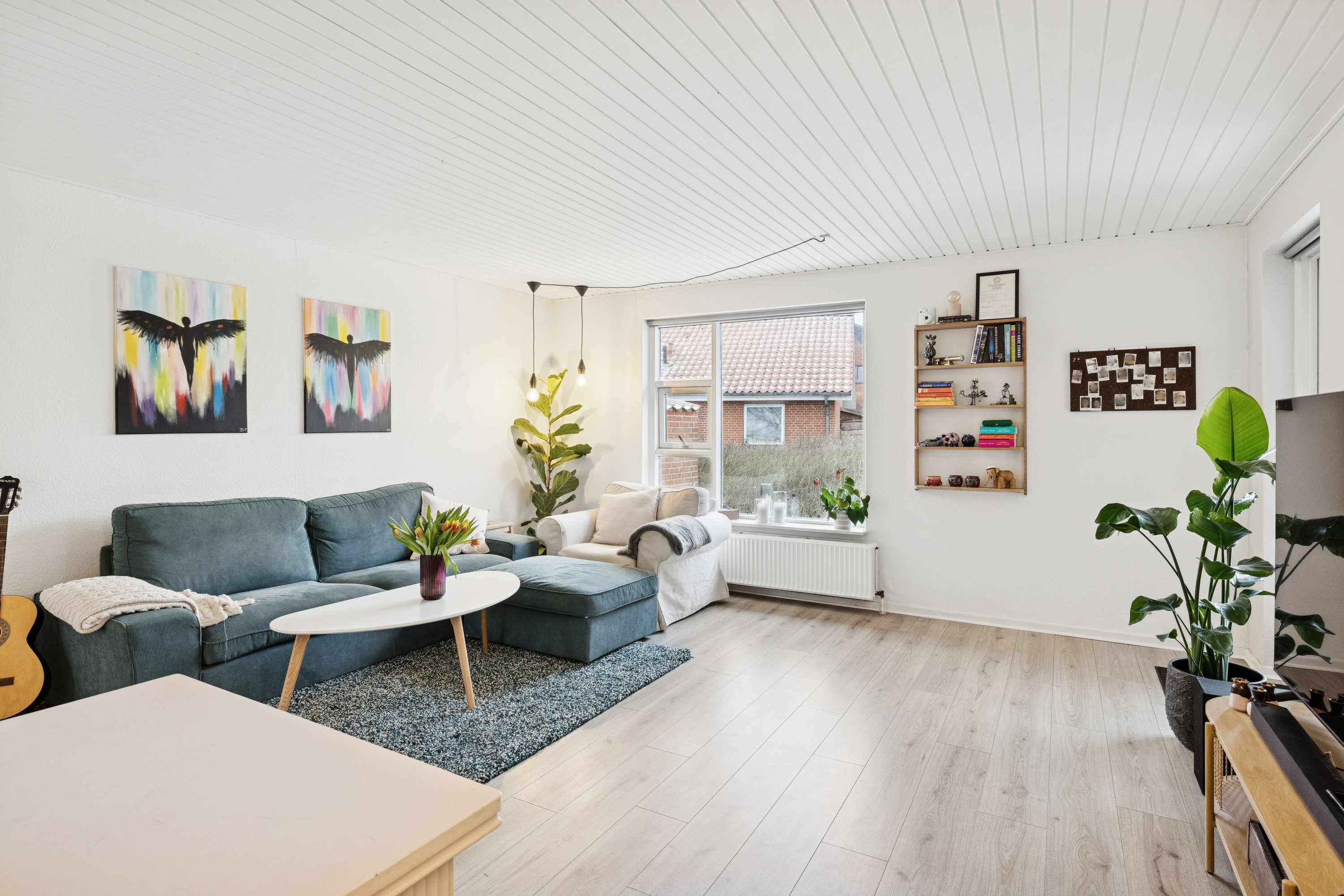 Fremhævet stue billede i fuldskærmstilstand. Billede af Søvang 4, Sparkær, 8800 Viborg