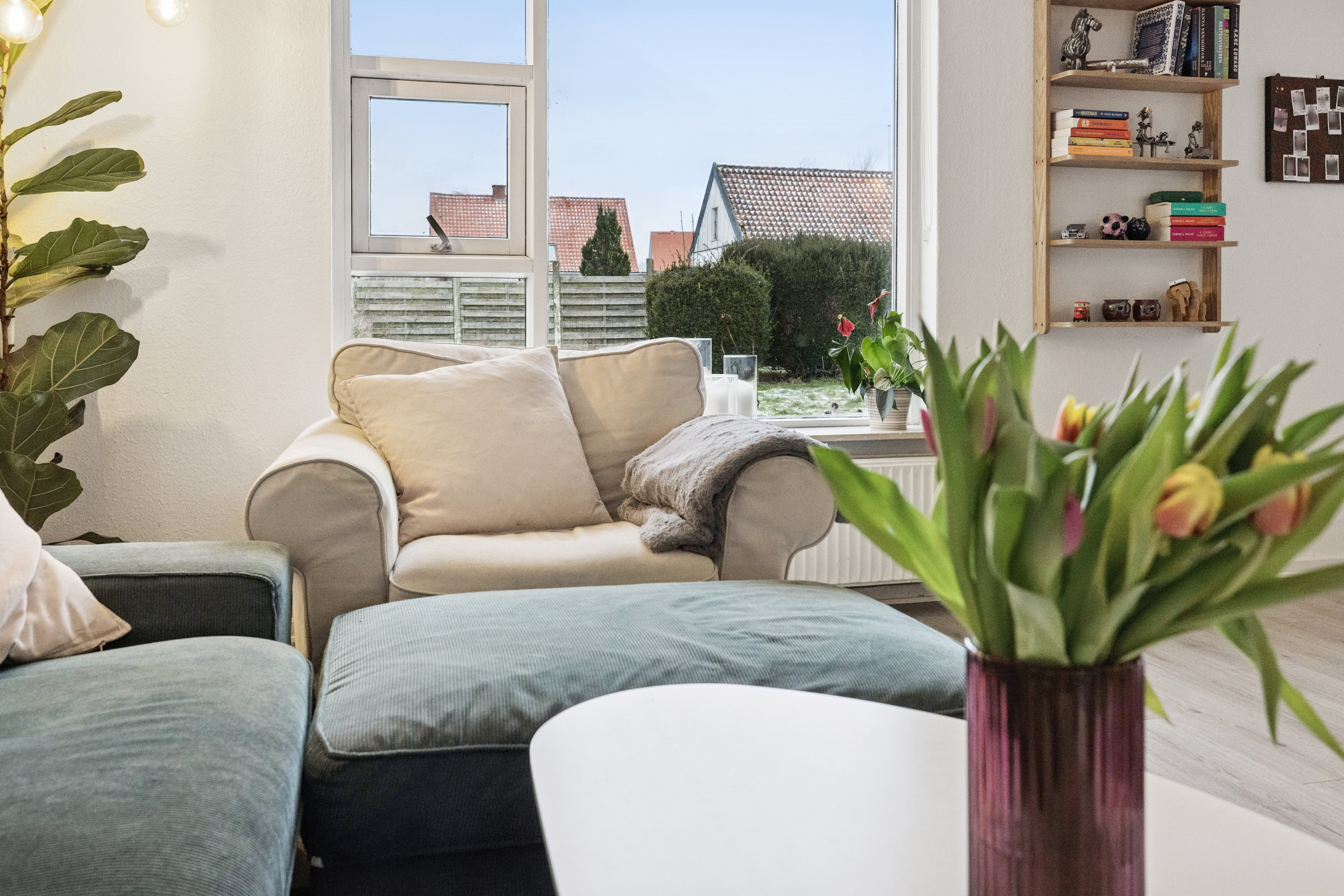 Fremhævet stue billede i fuldskærmstilstand. Billede af Søvang 4, Sparkær, 8800 Viborg