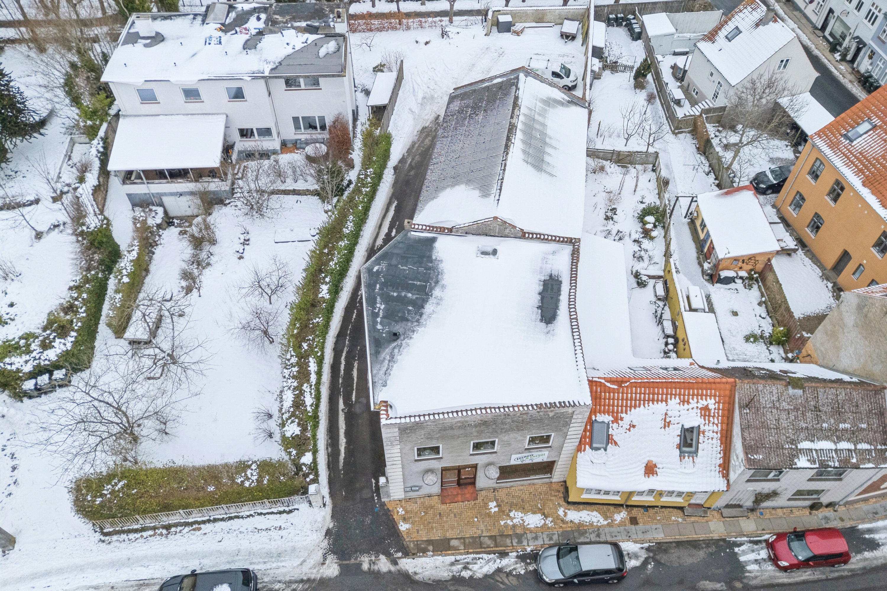 Fremhævet luftfoto billede i fuldskærmstilstand. Billede af Nørregade 33, 5900 Rudkøbing