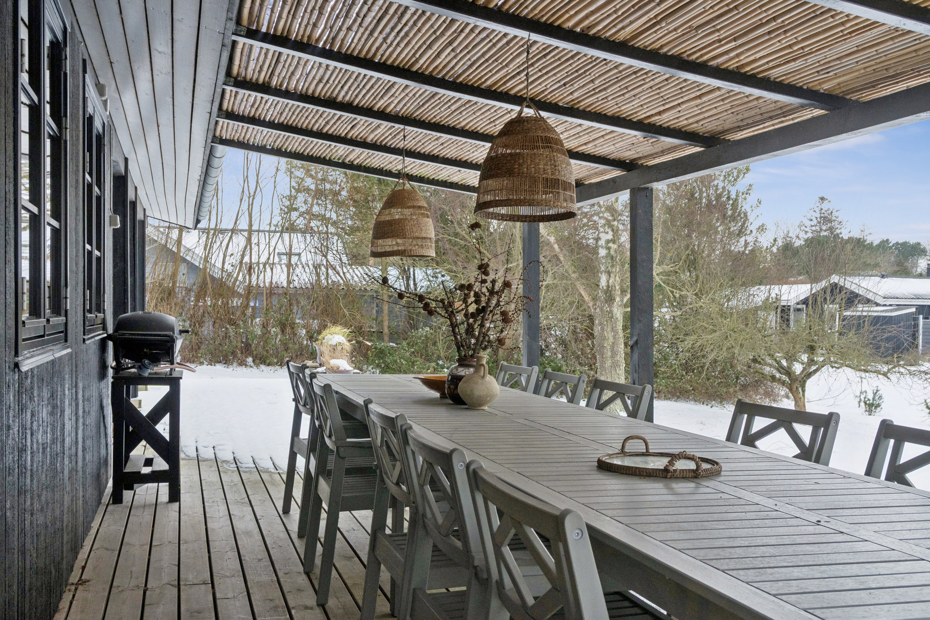 Fremhævet overdækket terrasse billede i fuldskærmstilstand. Billede af Laxtonvej 28, Fredmose, 5932 Humble