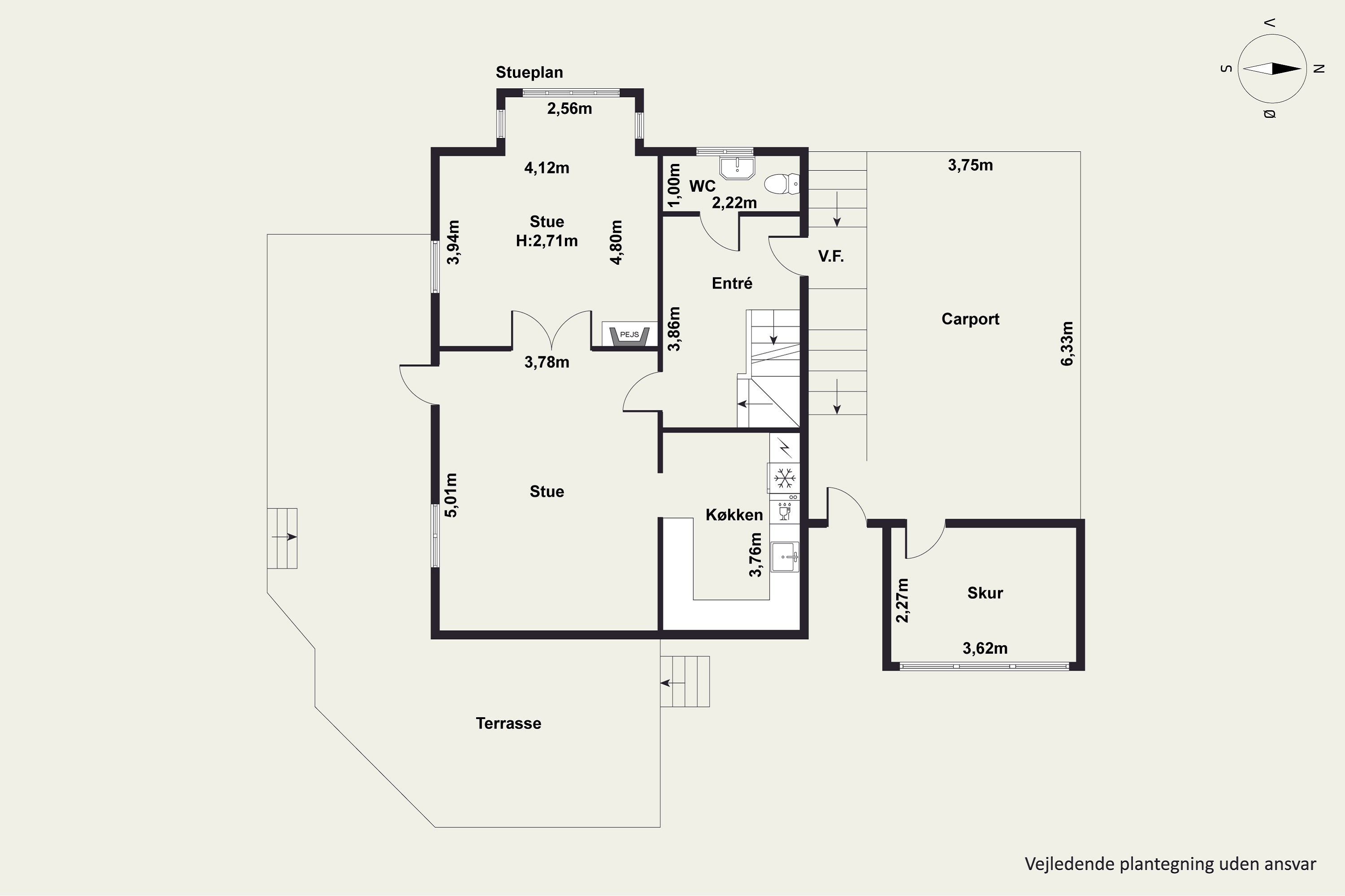 Plantegninger billede af Højbovej 17, 2500 Valby