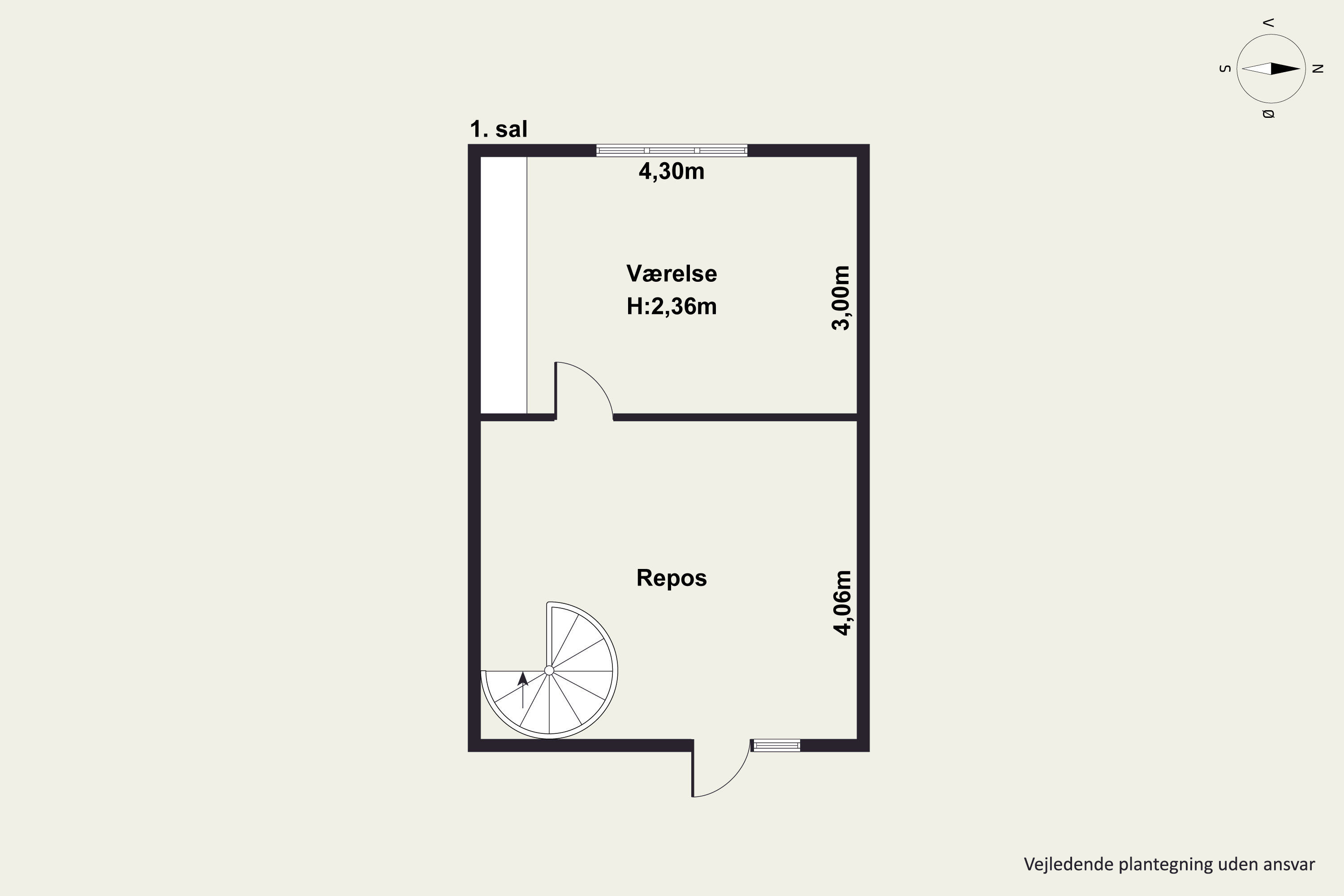Plantegninger billede af Kærgade 229, st.. tv., 8940 Randers SV