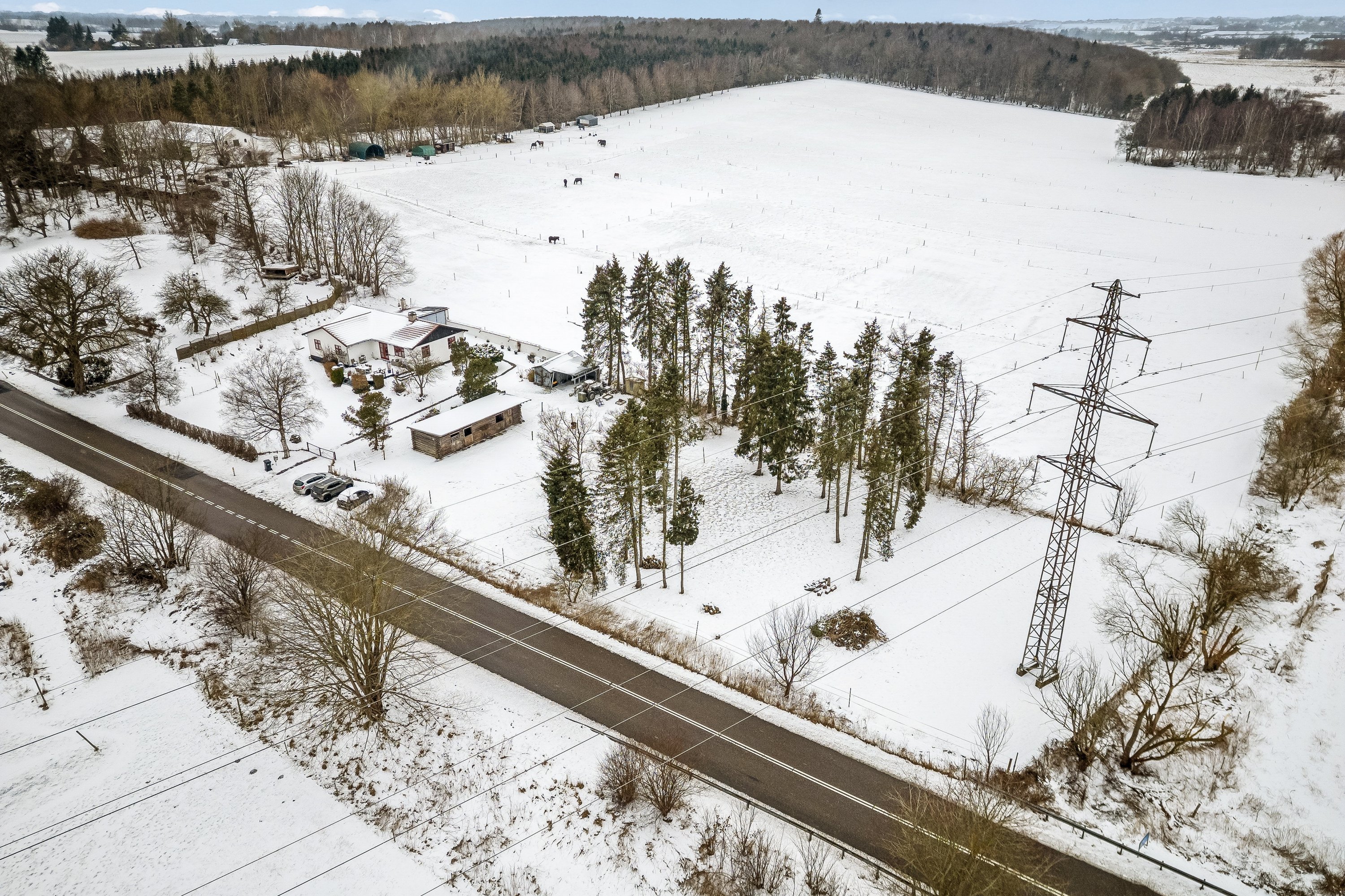 Fremhævet luftfoto billede i fuldskærmstilstand. Billede af Snubbekorsvej 13, Vridsløsemagle, 2630 Taastrup