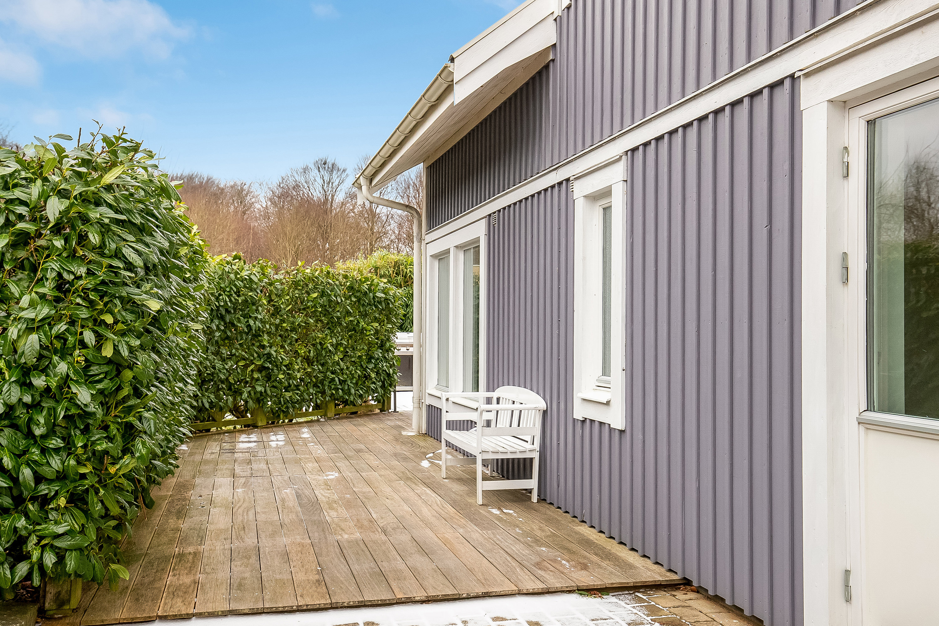 Fremhævet terrasse billede i fuldskærmstilstand. Billede af Fjordvænget 30, Brejning, 7080 Børkop