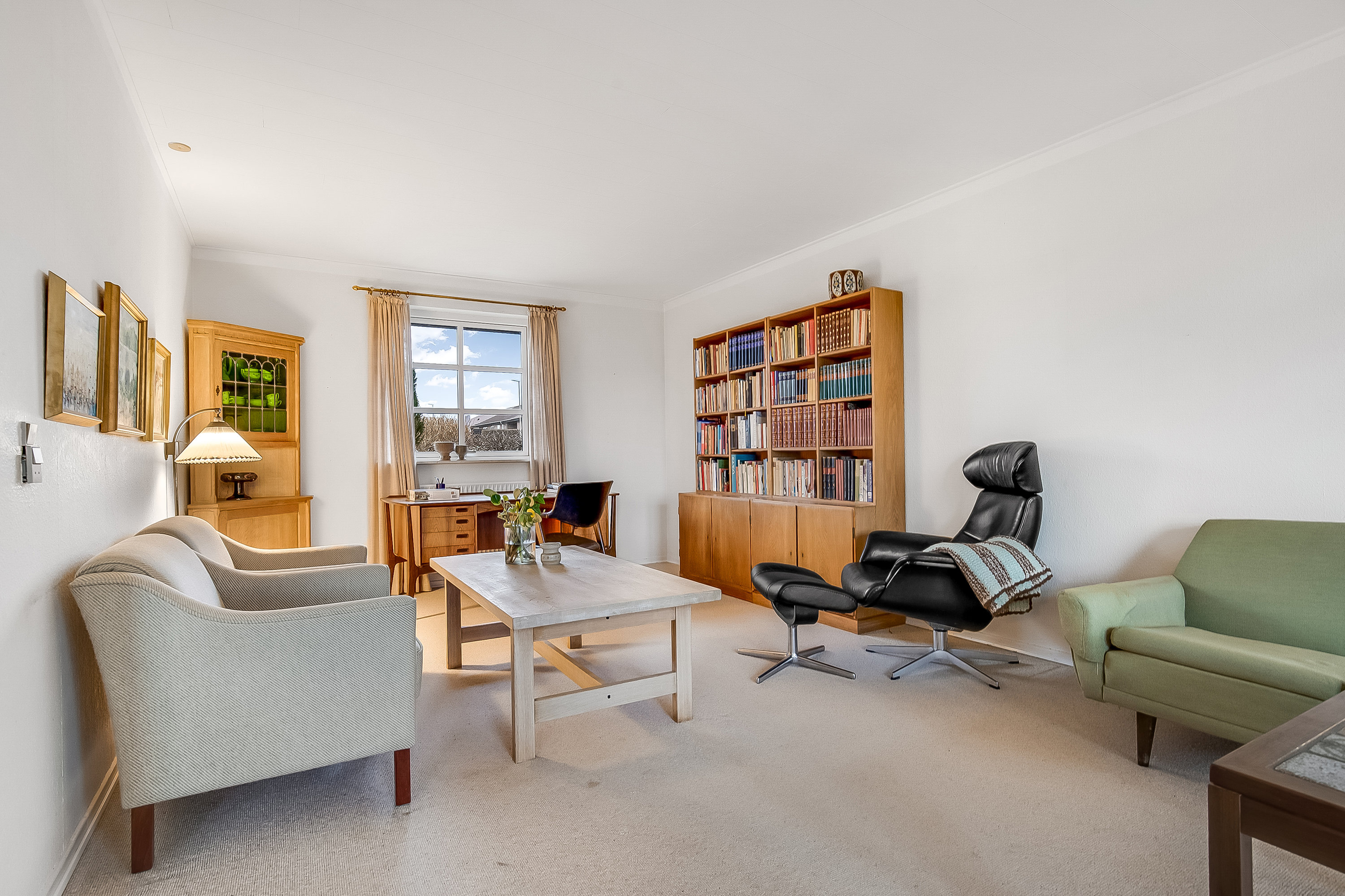 Fremhævet stue billede i fuldskærmstilstand. Billede af Prangerager 41, Bredballe, 7120 Vejle Øst