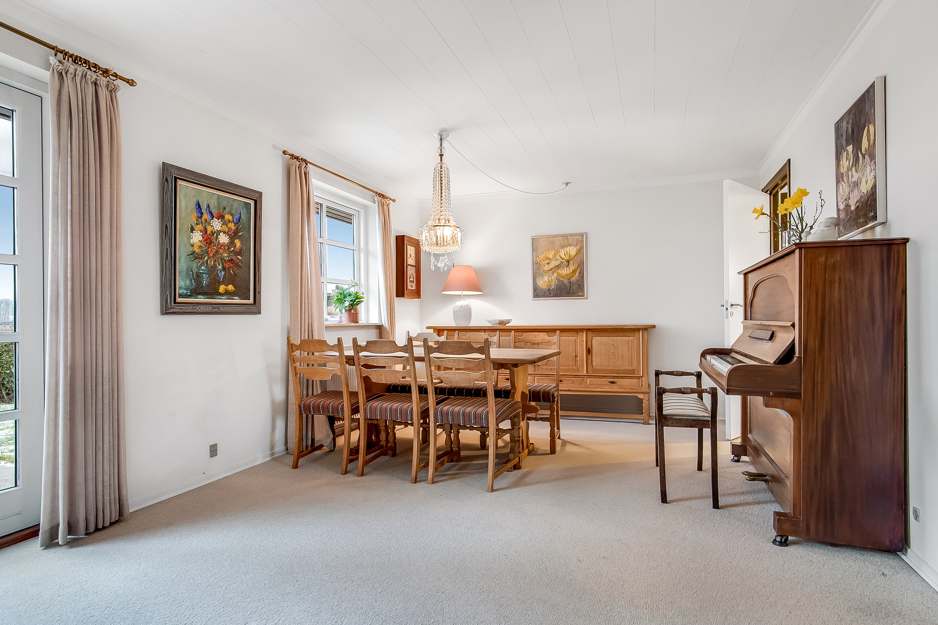 Fremhævet stue billede i fuldskærmstilstand. Billede af Prangerager 41, Bredballe, 7120 Vejle Øst