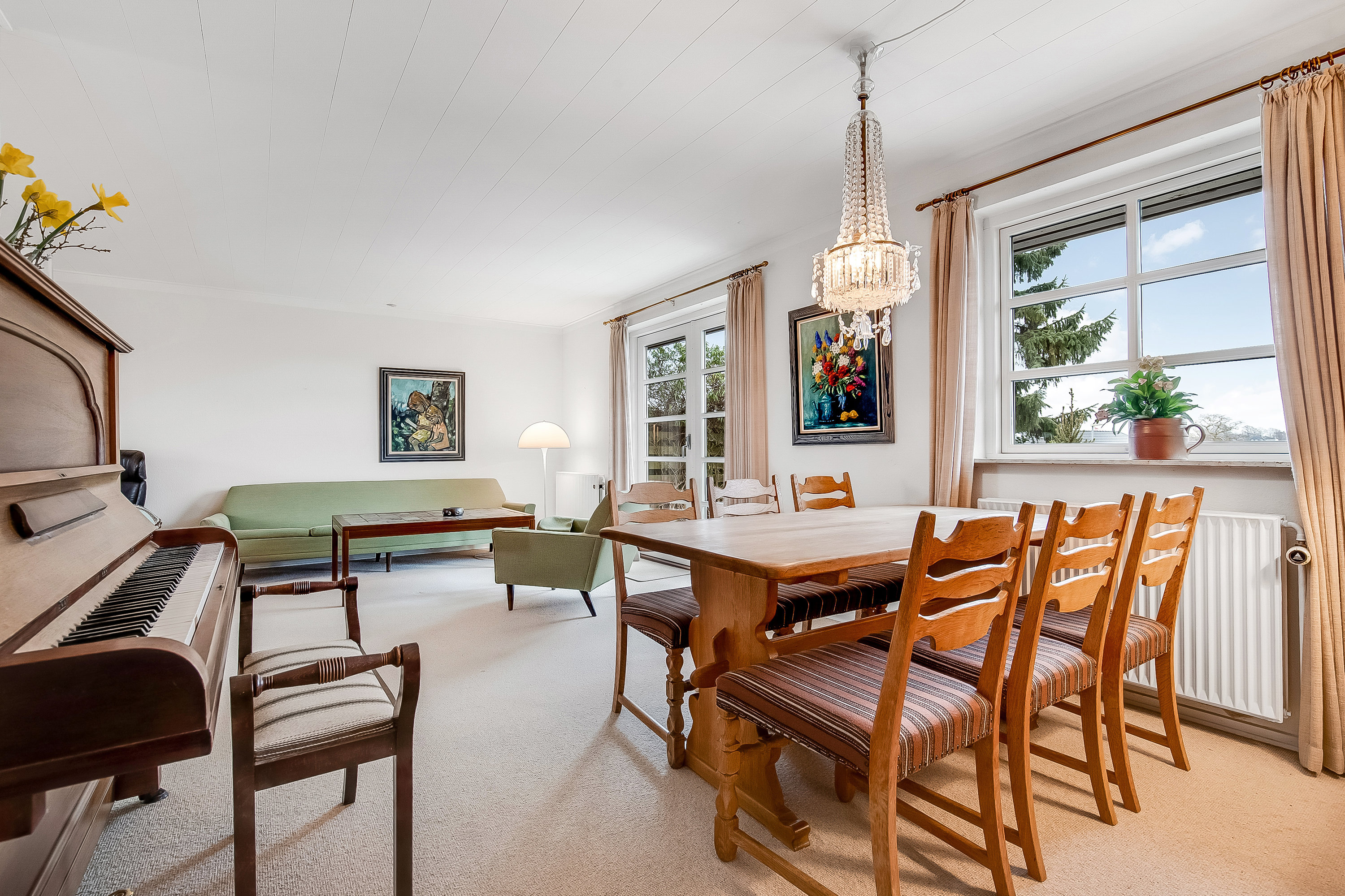 Fremhævet stue billede i fuldskærmstilstand. Billede af Prangerager 41, Bredballe, 7120 Vejle Øst