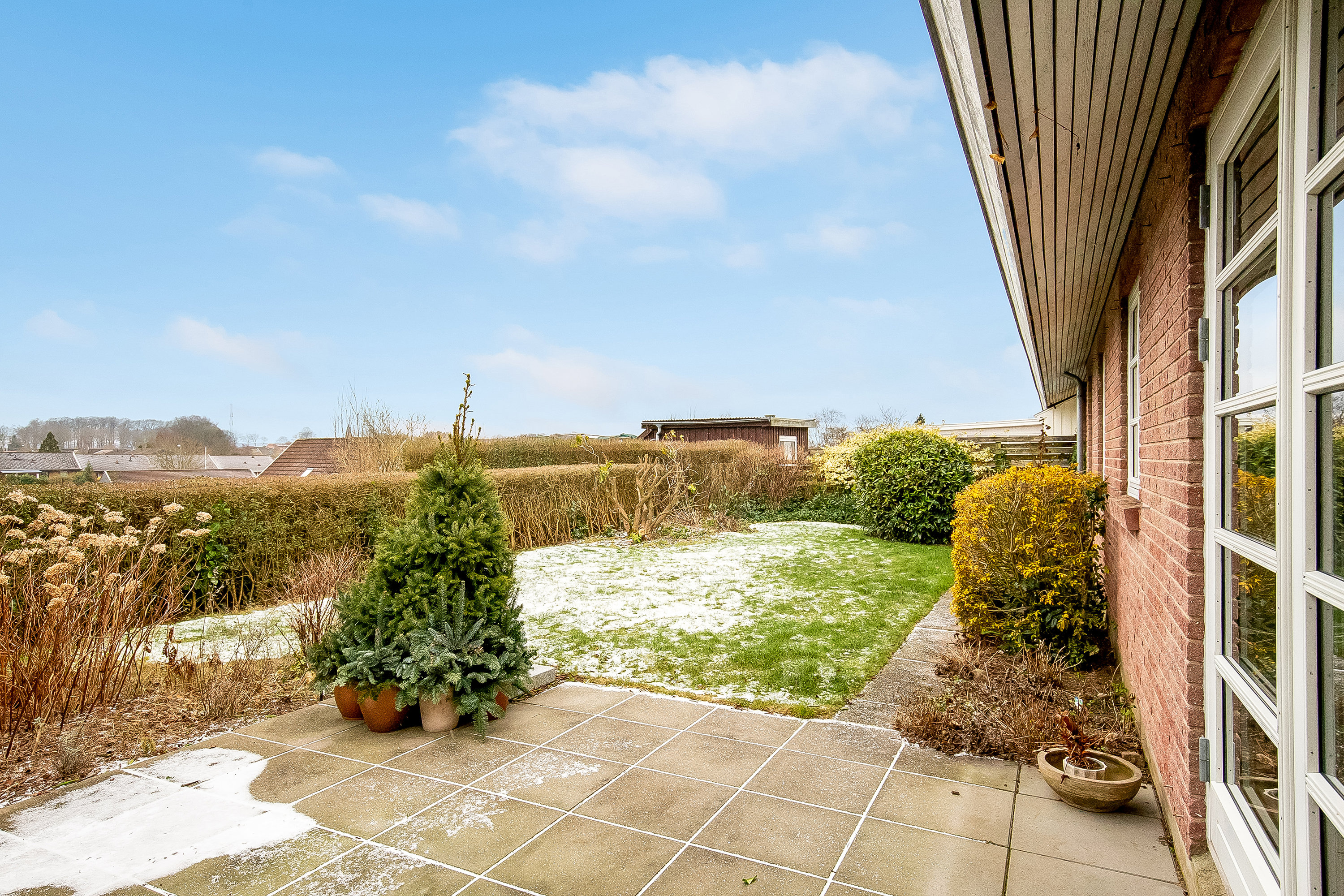 Fremhævet terrasse billede i fuldskærmstilstand. Billede af Prangerager 41, Bredballe, 7120 Vejle Øst