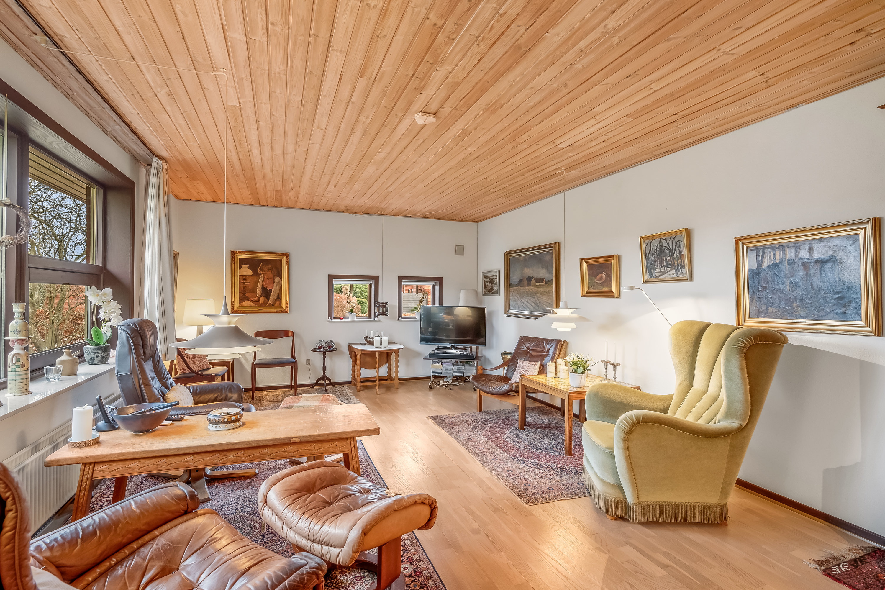 Fremhævet stue billede i fuldskærmstilstand. Billede af Gyvellunden 47, 6800 Varde