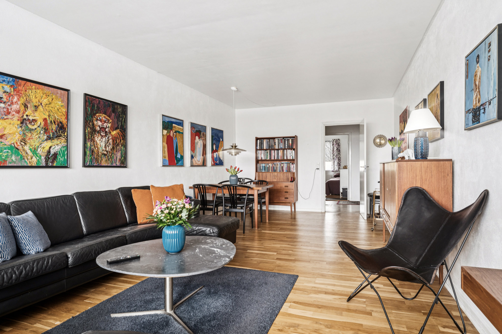 Fremhævet stue billede i fuldskærmstilstand. Billede af Højtoftegade 4, st.. th., 8940 Randers SV